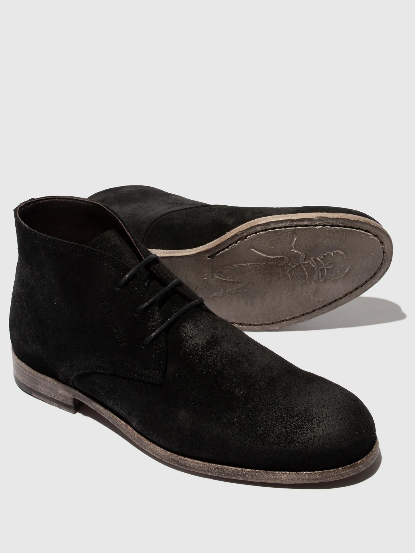 Lace-up Ankle Boots CAJY074FLY BLACK - Image 4