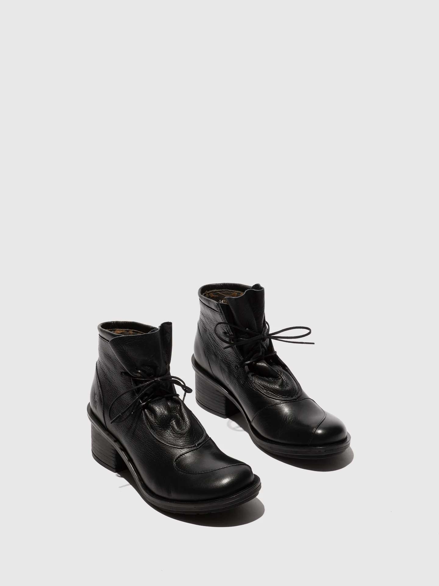 Lace-up Ankle Boots CARF307FLY BLACK - Image 2