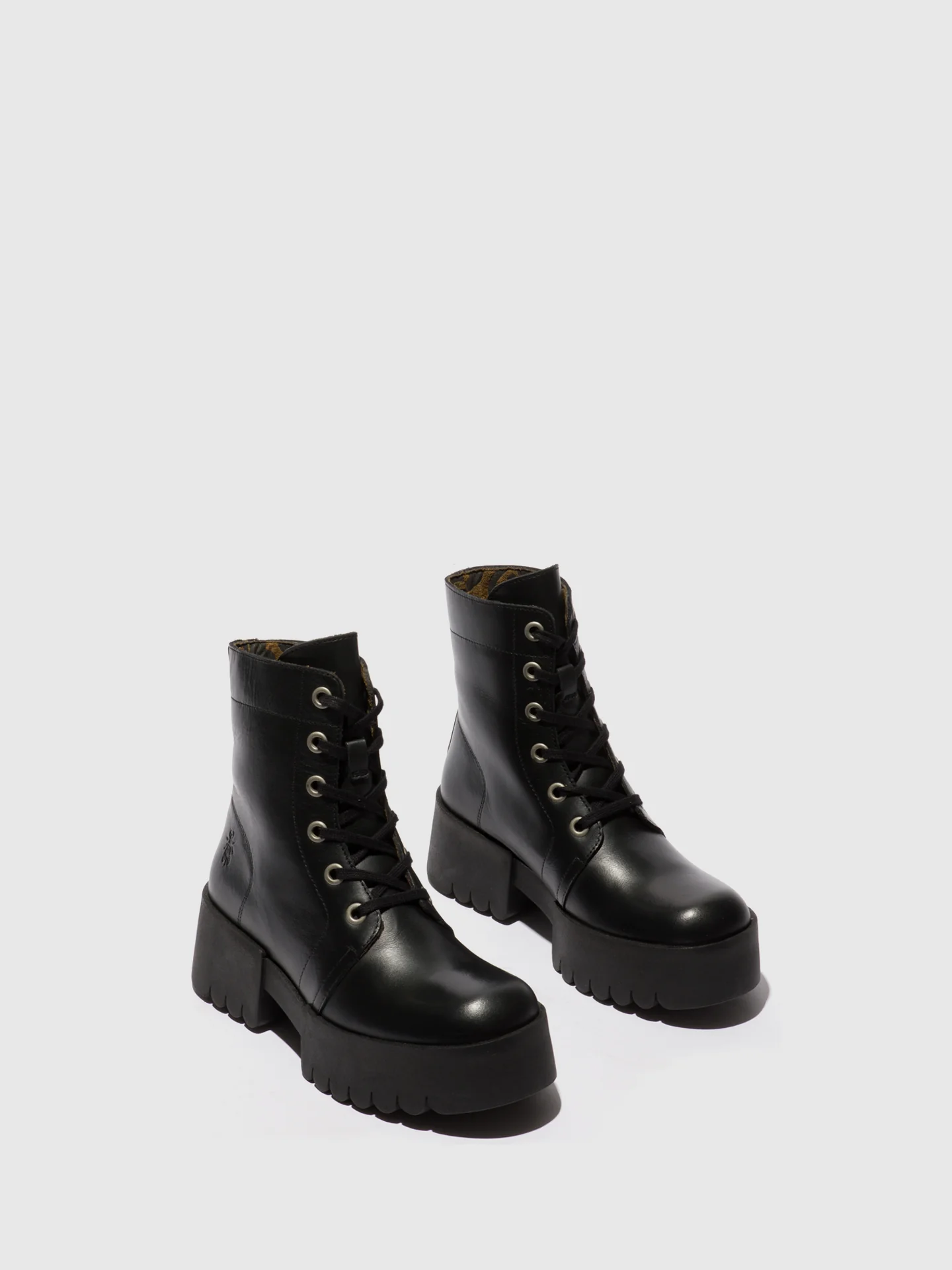 Lace-up Ankle Boots ELVU140FLY BLACK - Image 2