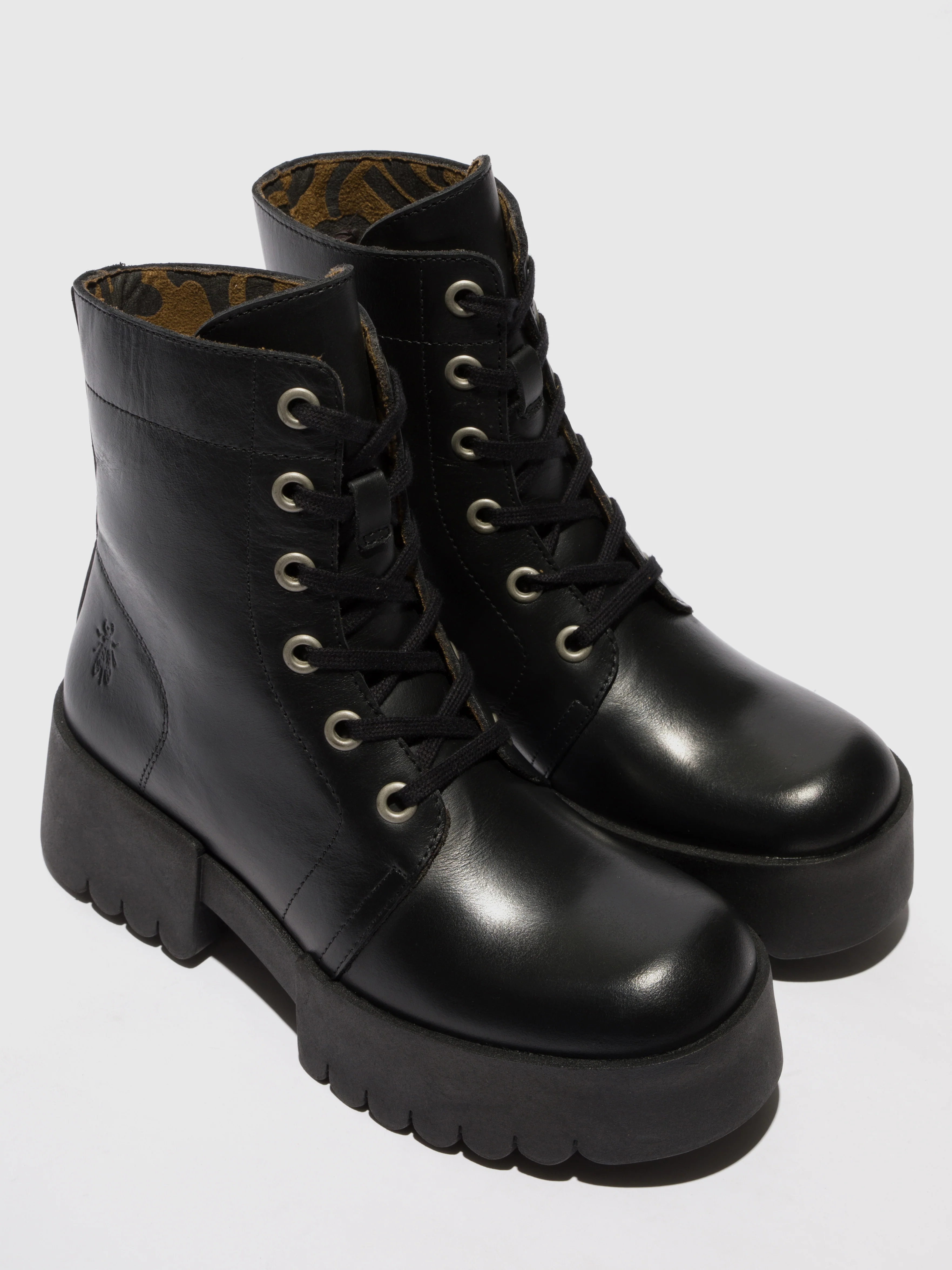 Lace-up Ankle Boots ELVU140FLY BLACK - Image 4