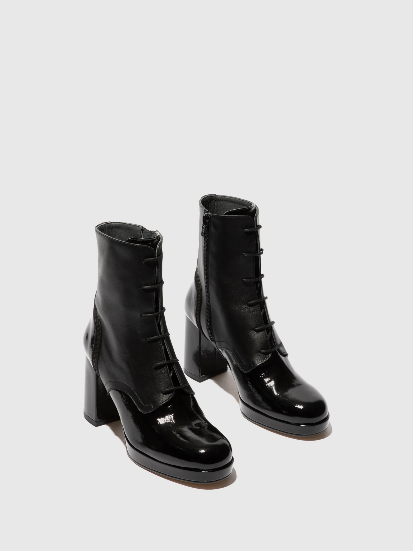 Lace-up Ankle Boots ESIE182FLY BLACK - Image 2