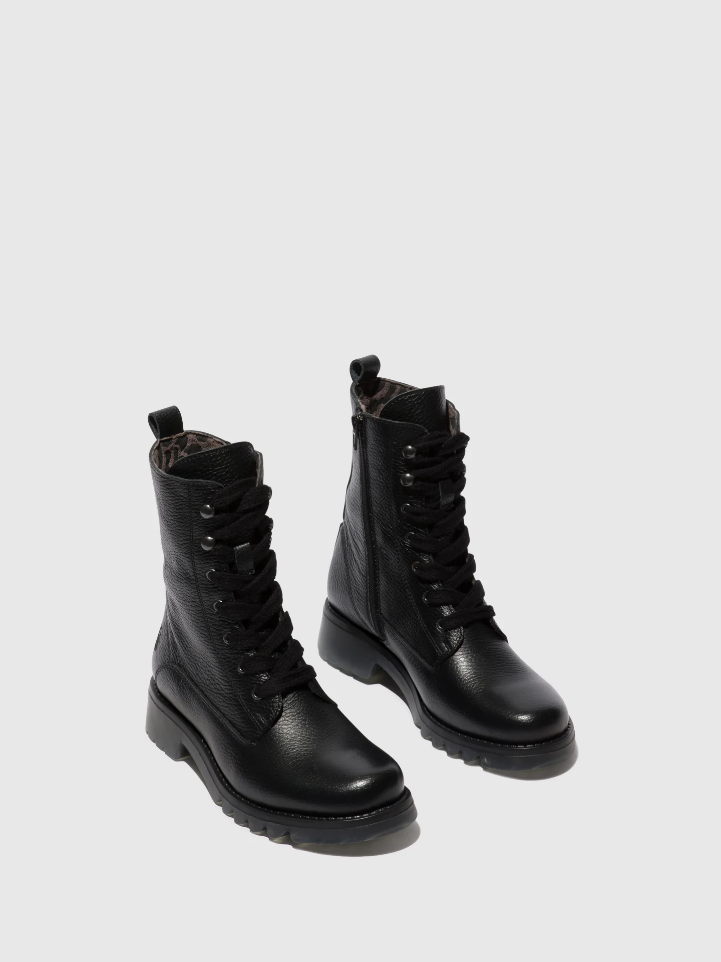 Lace-up Ankle Boots REID893FLY BLACK - Image 2