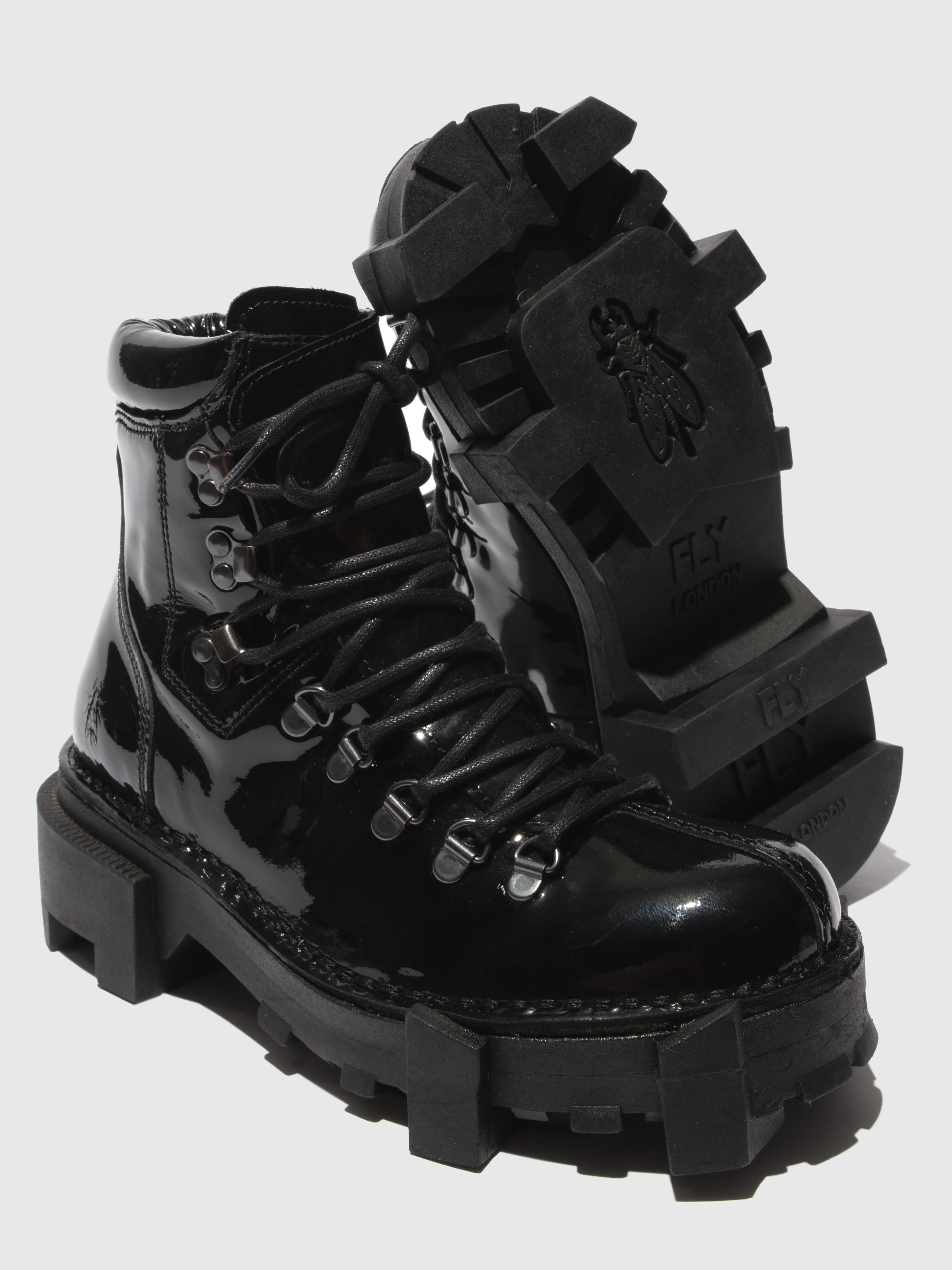 Lace-up Ankle Boots SPARK719FLY BLACK - Image 4
