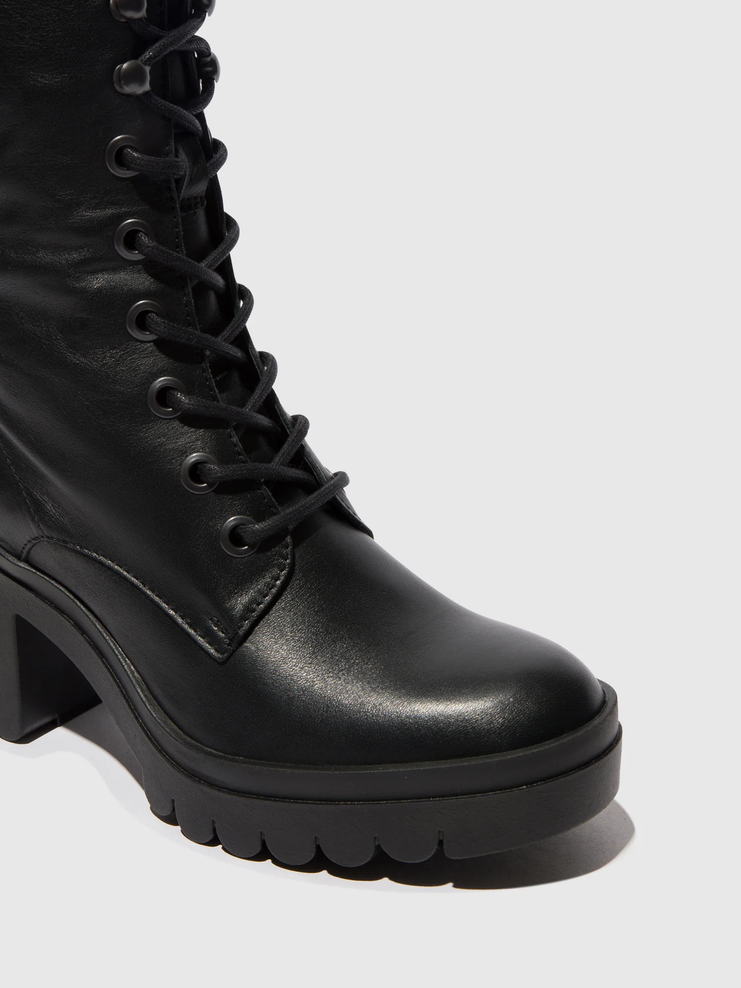 Lace-up Ankle Boots TIEL642FLY BLACK - Image 4