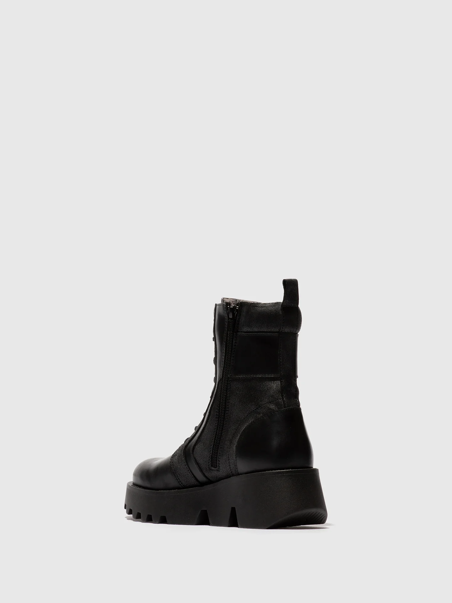 Lace-up Ankle Boots ZELY315FLY BLACK - Image 3