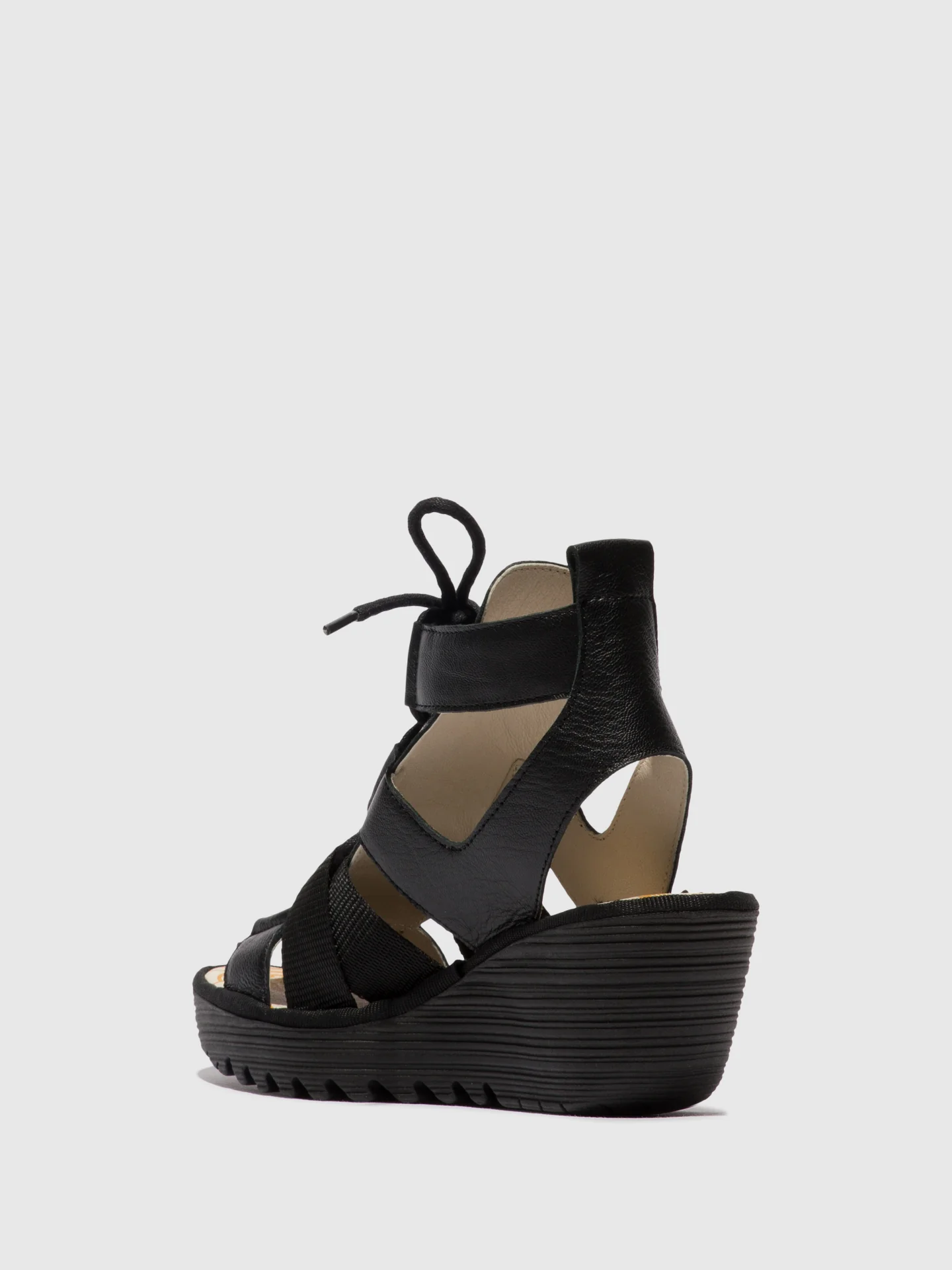 Lace-up Sandals YACA413FLY BLACK - Image 3