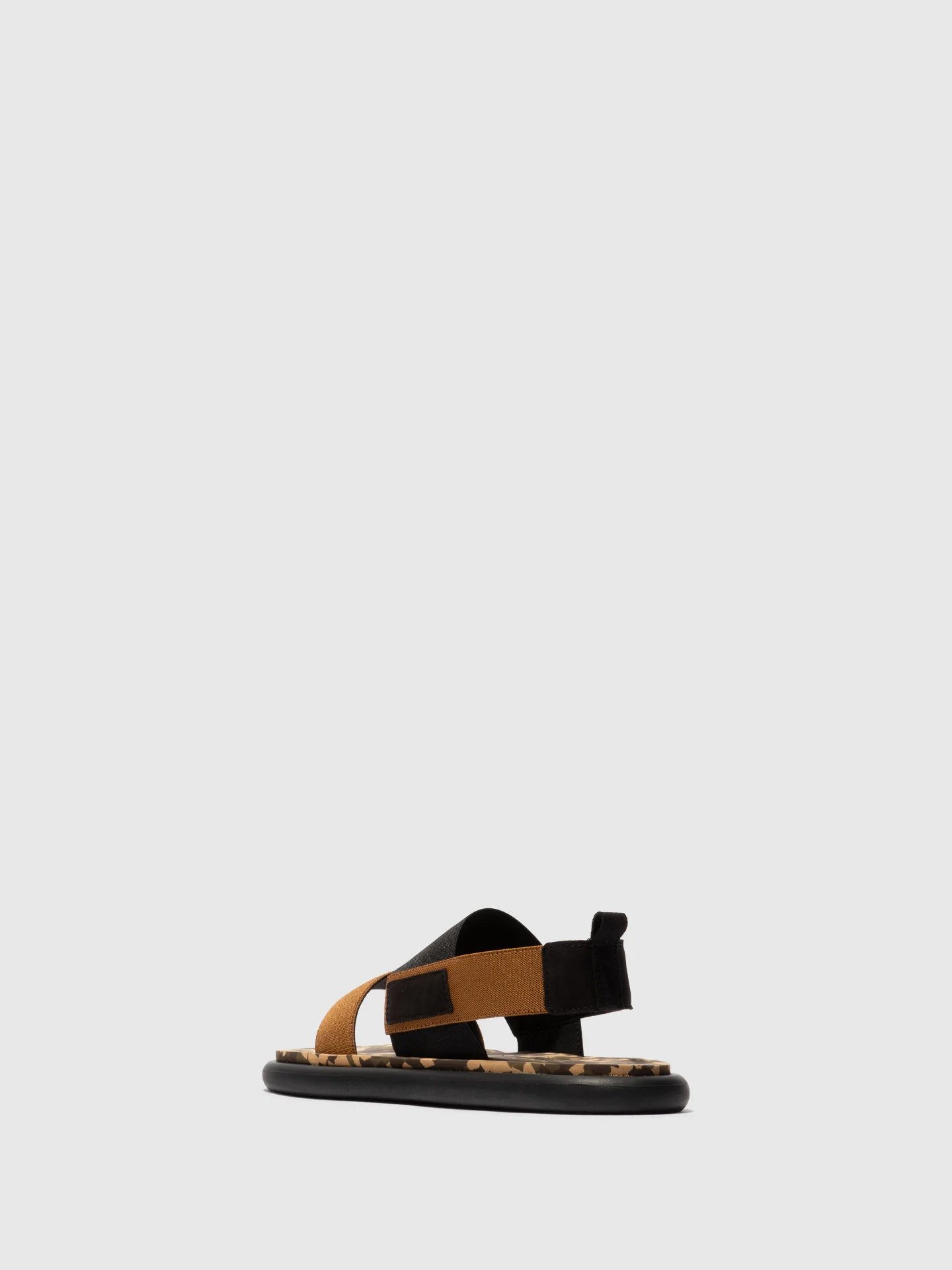 Sling-Back Sandals OICH064FLY BLACK/MUSTARD/CAMU - Image 3