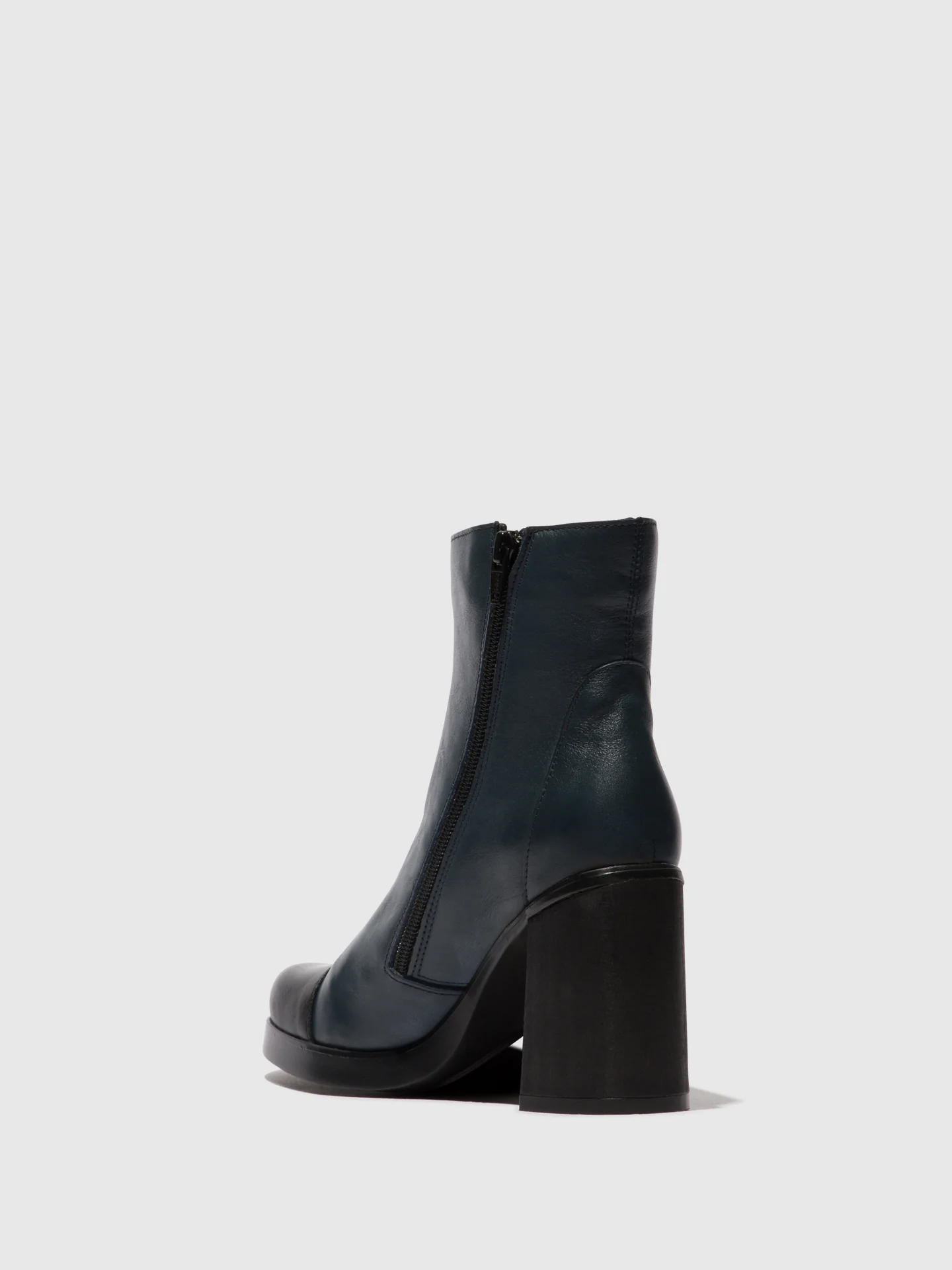 Zip Up Ankle Boots STIR985FLY BLACK/NAVY - Image 3