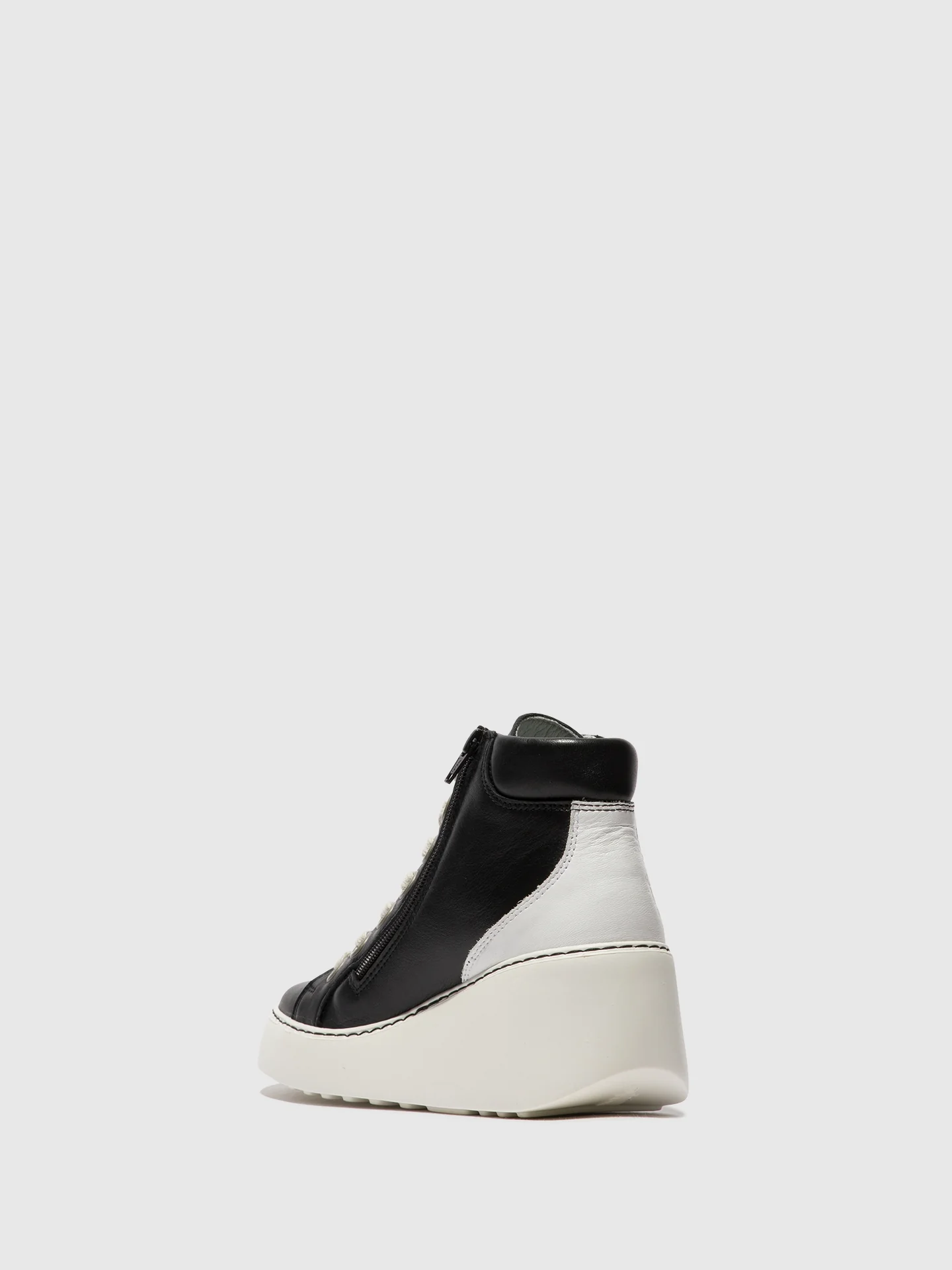 Lace-up Ankle Boots DICE468FLY BLACK (OFFWHITE SOLE) - Image 3