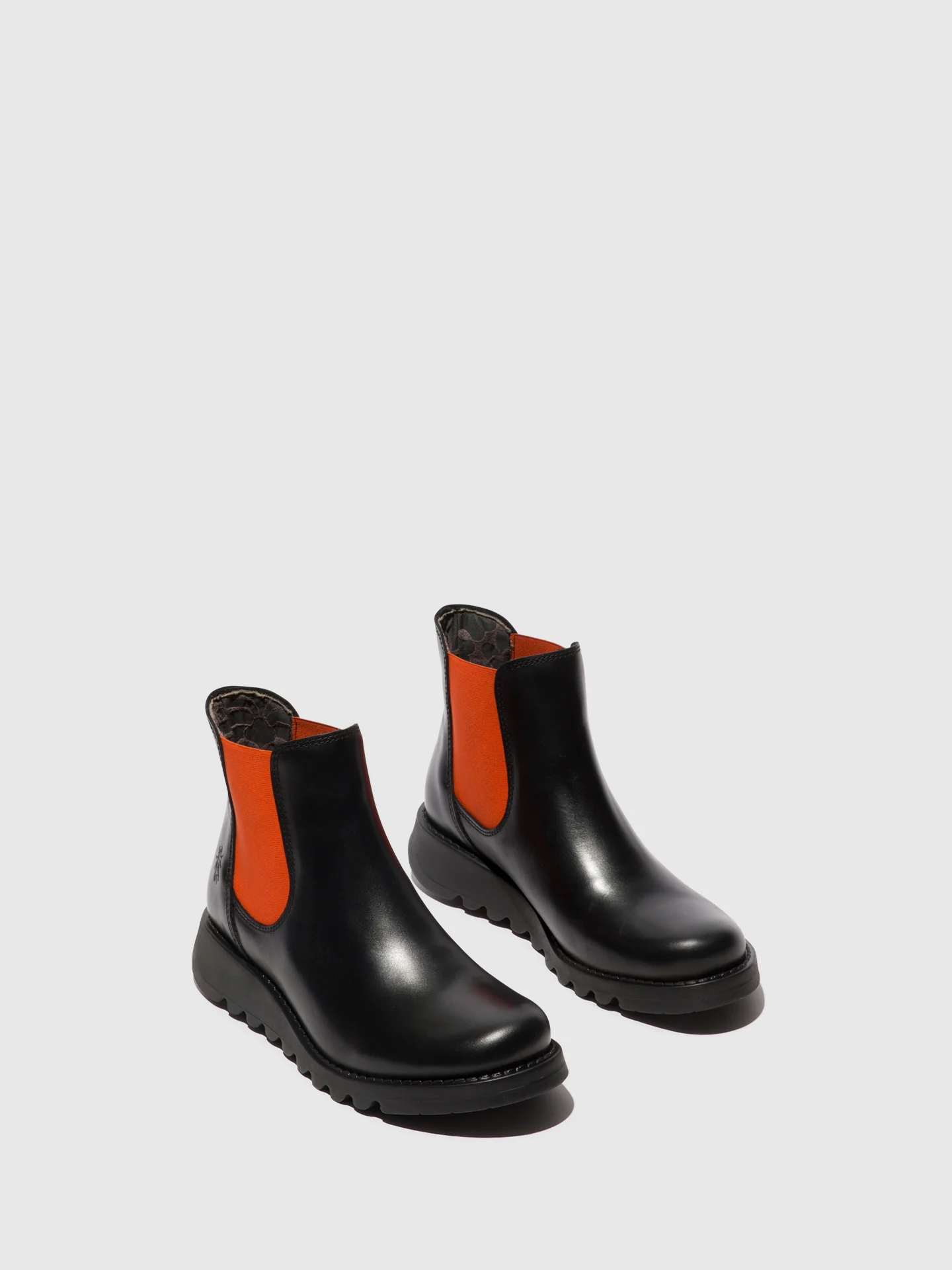 Chelsea Ankle Boots SALV BLACK (ORANGE ELASTIC) - Image 2