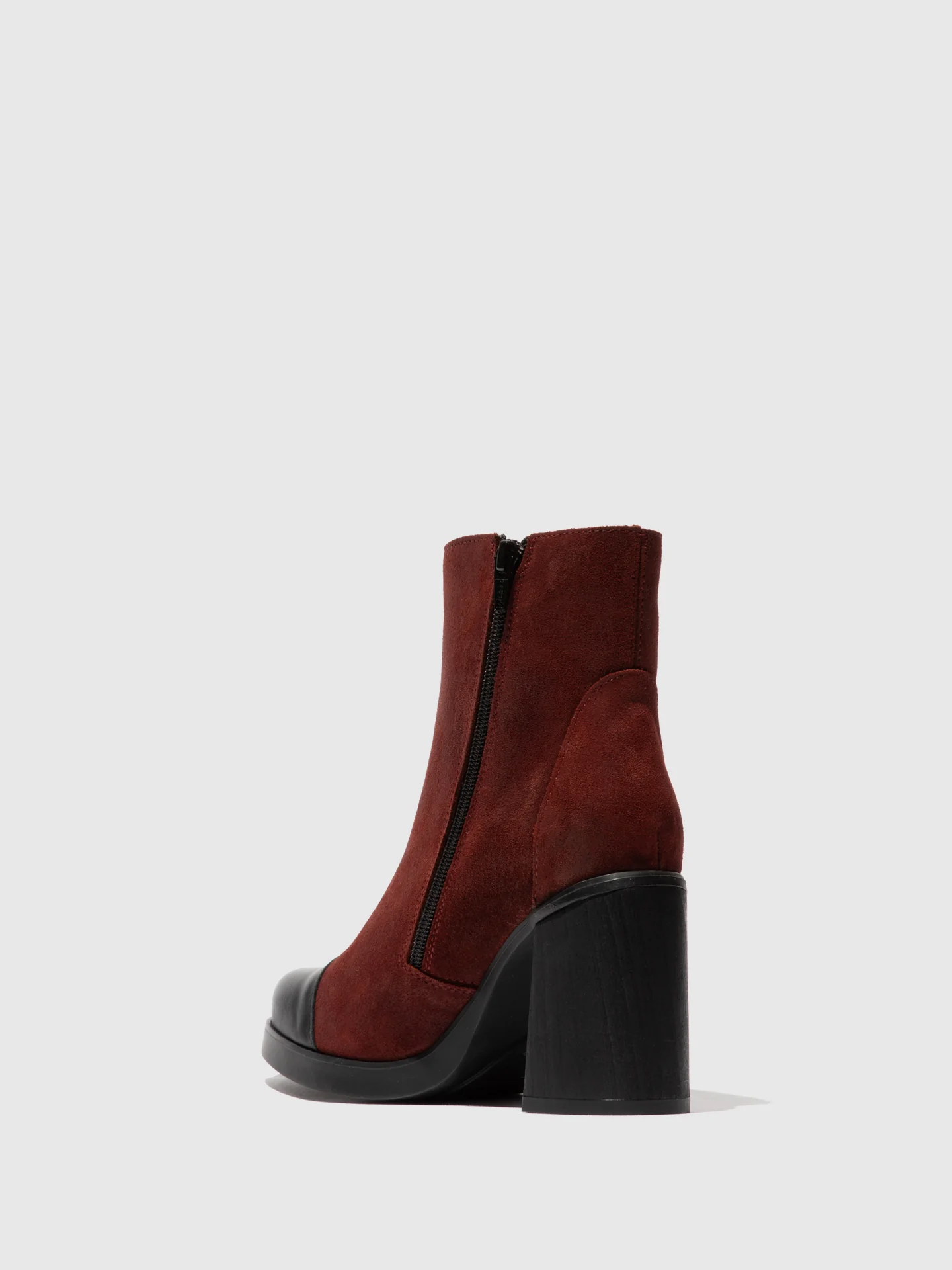 Zip Up Ankle Boots STIR985FLY BLACK/OXBLOOD - Image 3