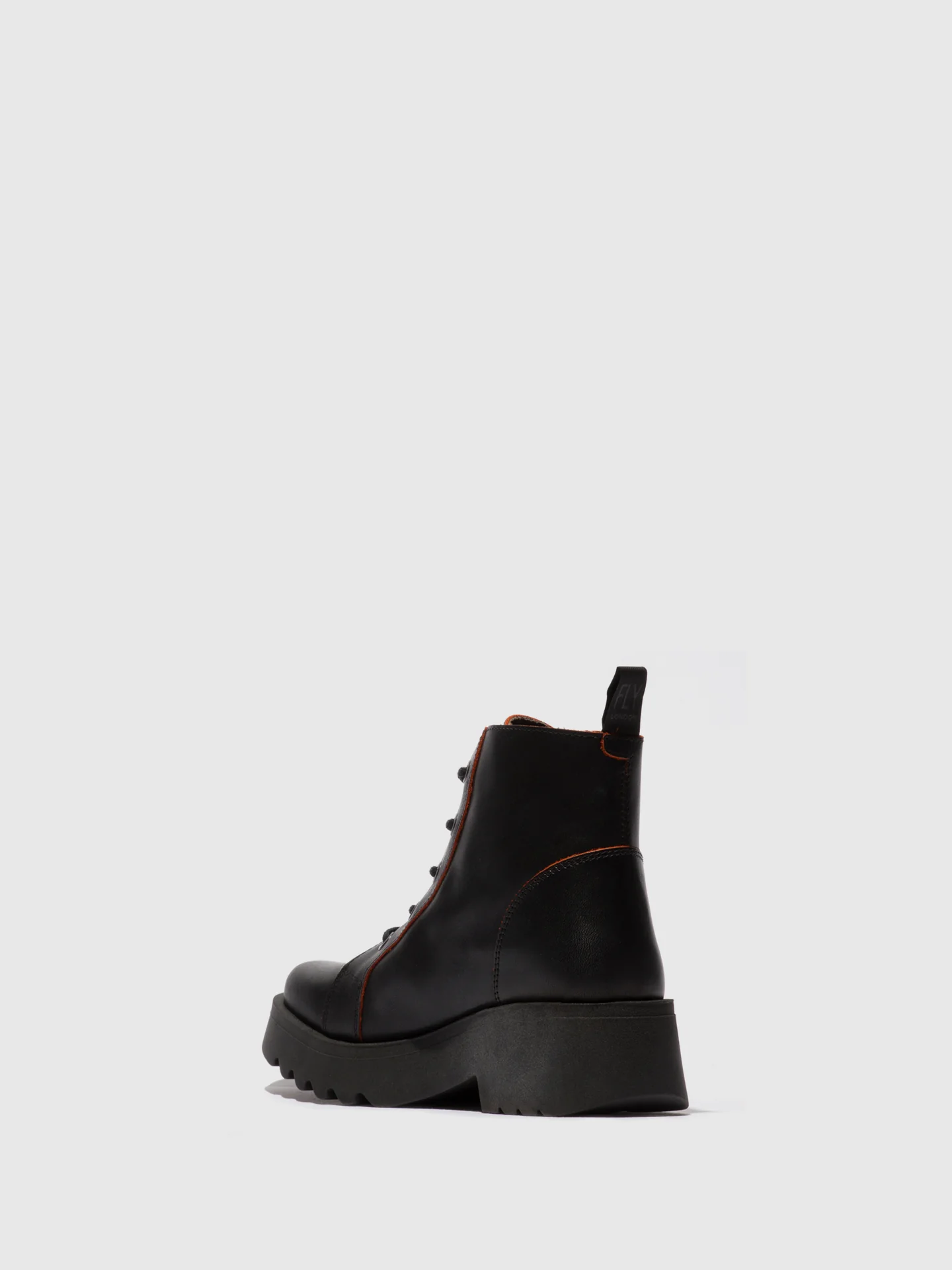 Lace-up Ankle Boots METZ788FLY BLACK/RED - Image 3