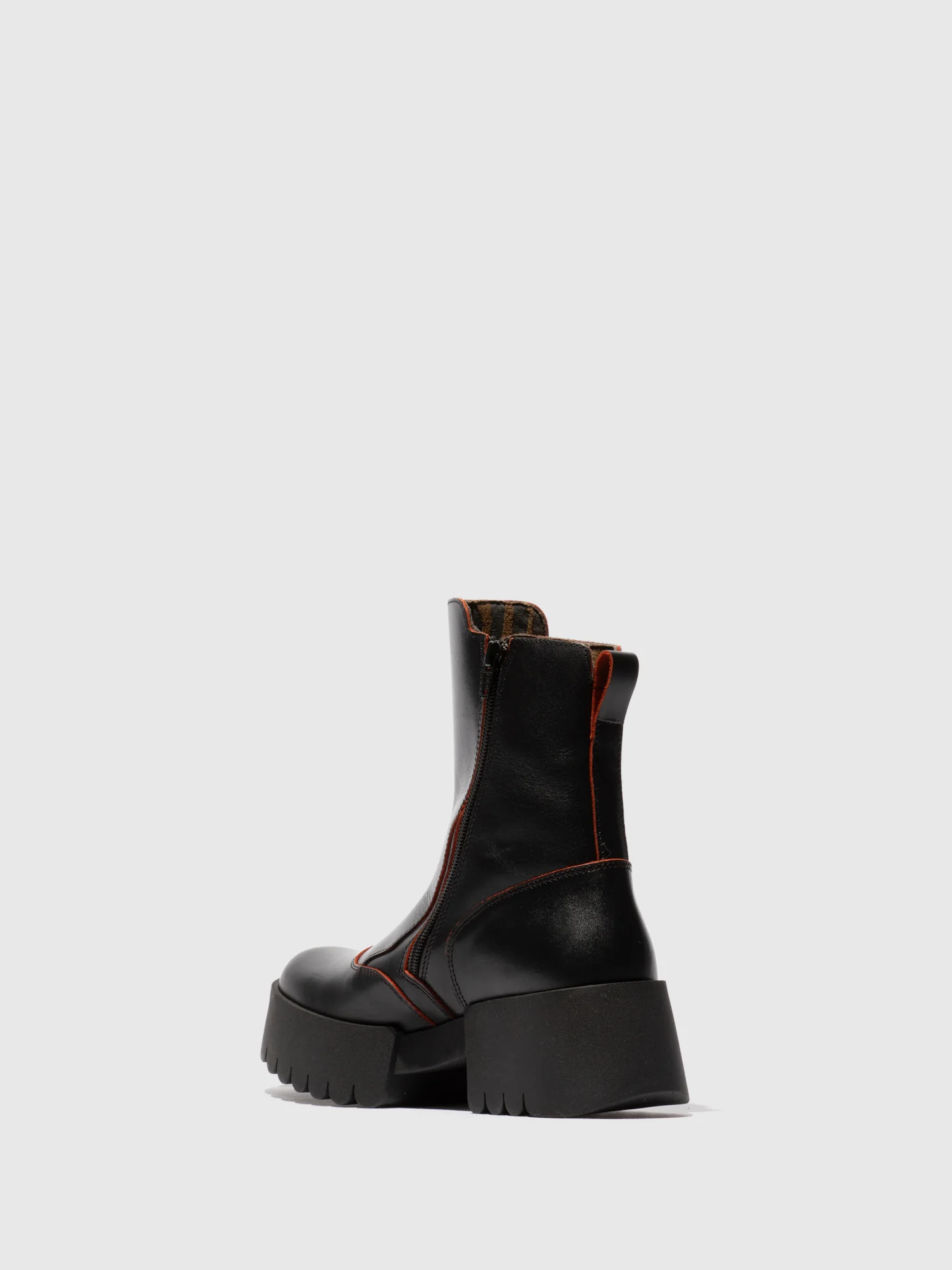 Velcro Ankle Boots EGLI124FLY BLACK/RED - Image 3