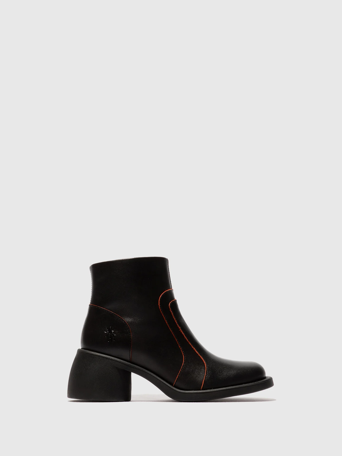 Zip Up Ankle Boots HEWI304FLY BLACK/RED