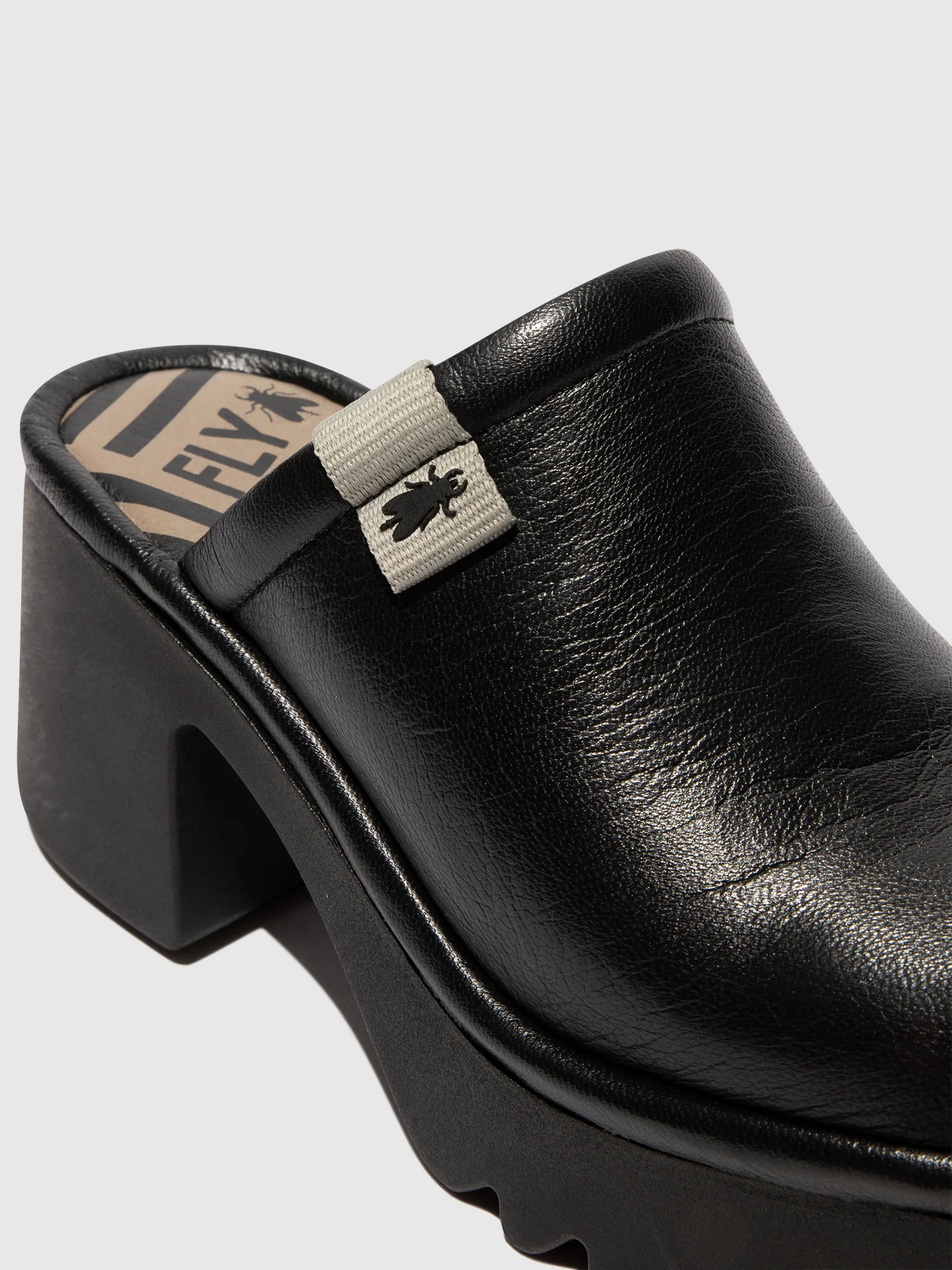 Round Toe Clogs MEPO434FLY BLACK - Image 4