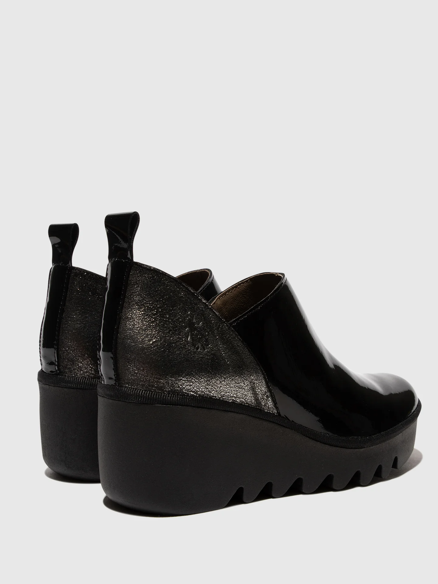 Zip Up Ankle Boots BELI458FLY BLACK/SILVER - Image 4