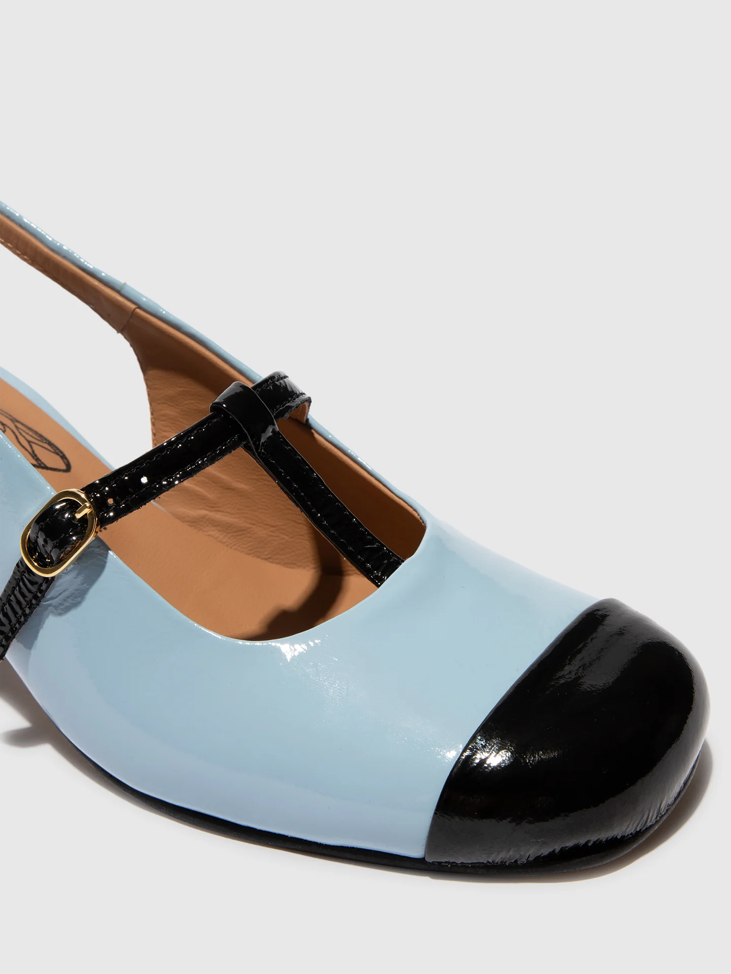 Sling-Back Sandals SOLN083FLY BLACK/ SKY BLUE - Image 4