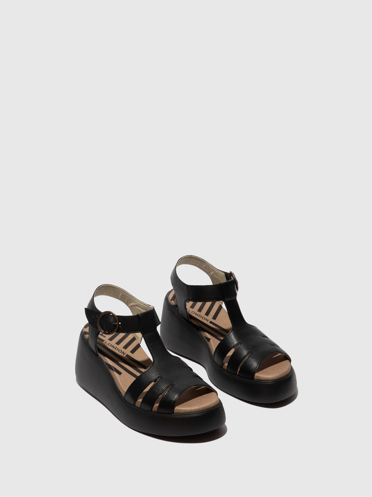 T-Strap Sandals DUMA955FLY BLACK - Image 2