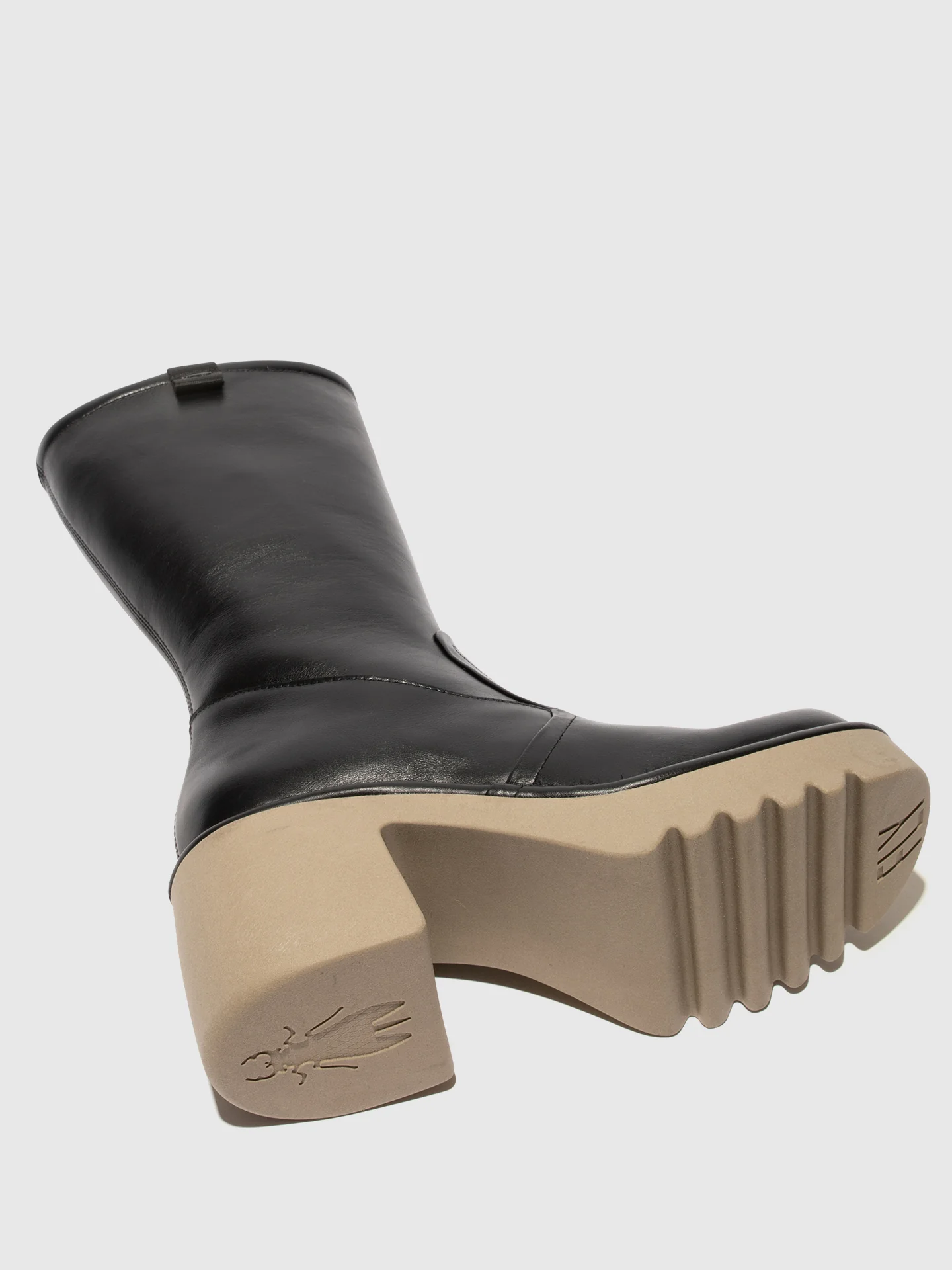 Zip Up Boots MYRE259FLY BLACK (TAUPE SOLE) - Image 4