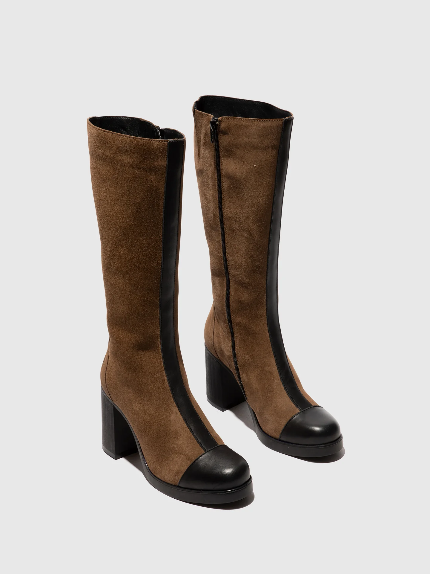 Zip Up Boots SUSI022FLY BLACK/TAUPE - Image 2
