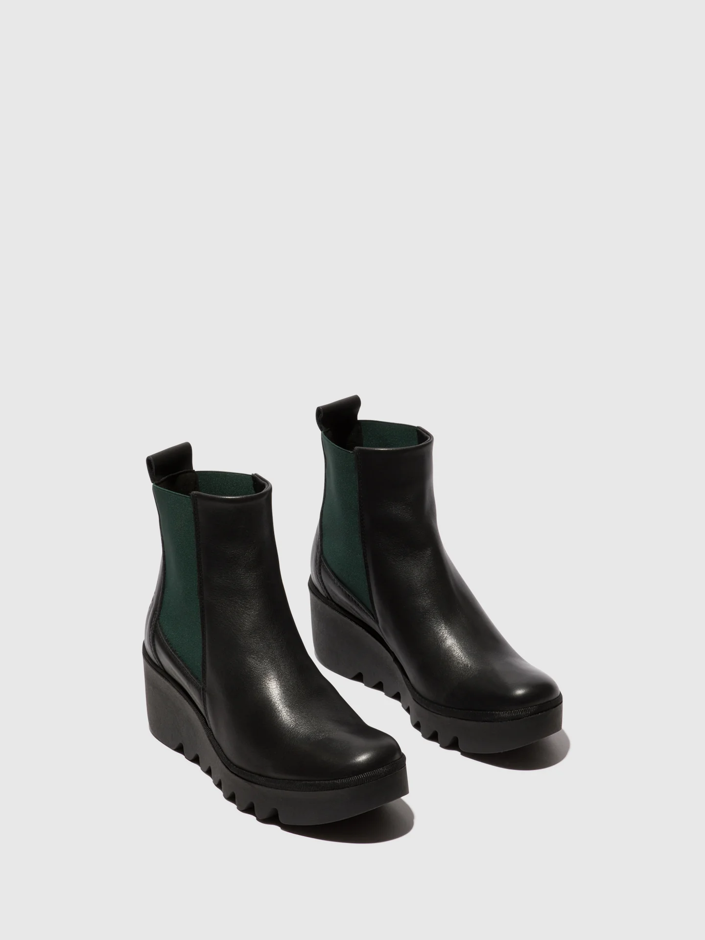 Chelsea Ankle Boots BAGU233FLY BLACK (TEAL ELASTIC) - Image 2