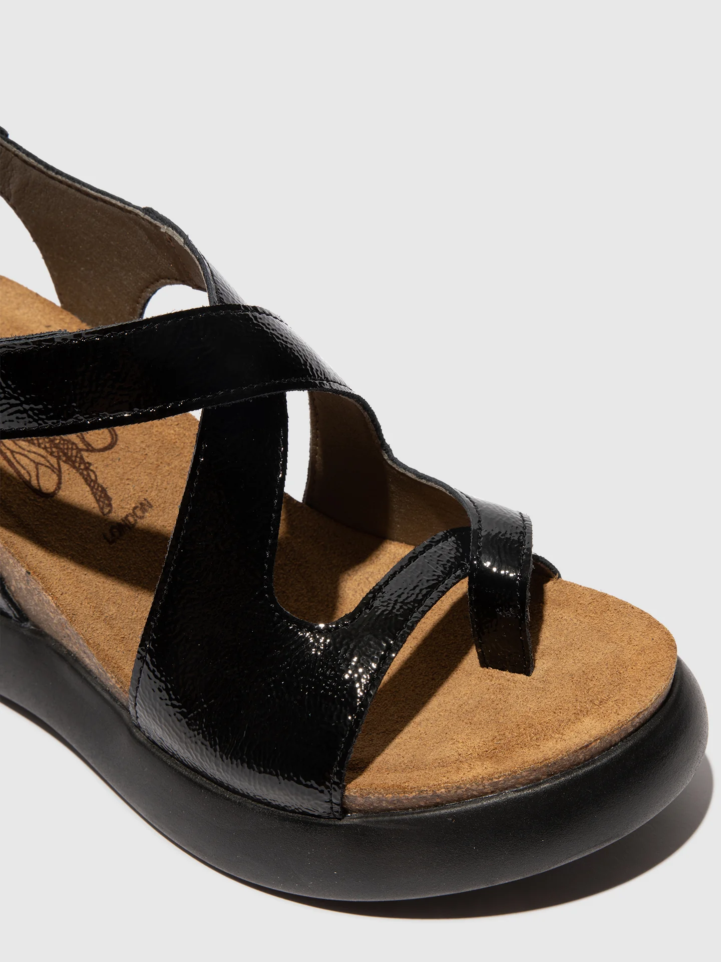 Velcro Sandals GAVI048FLY BLACK - Image 4