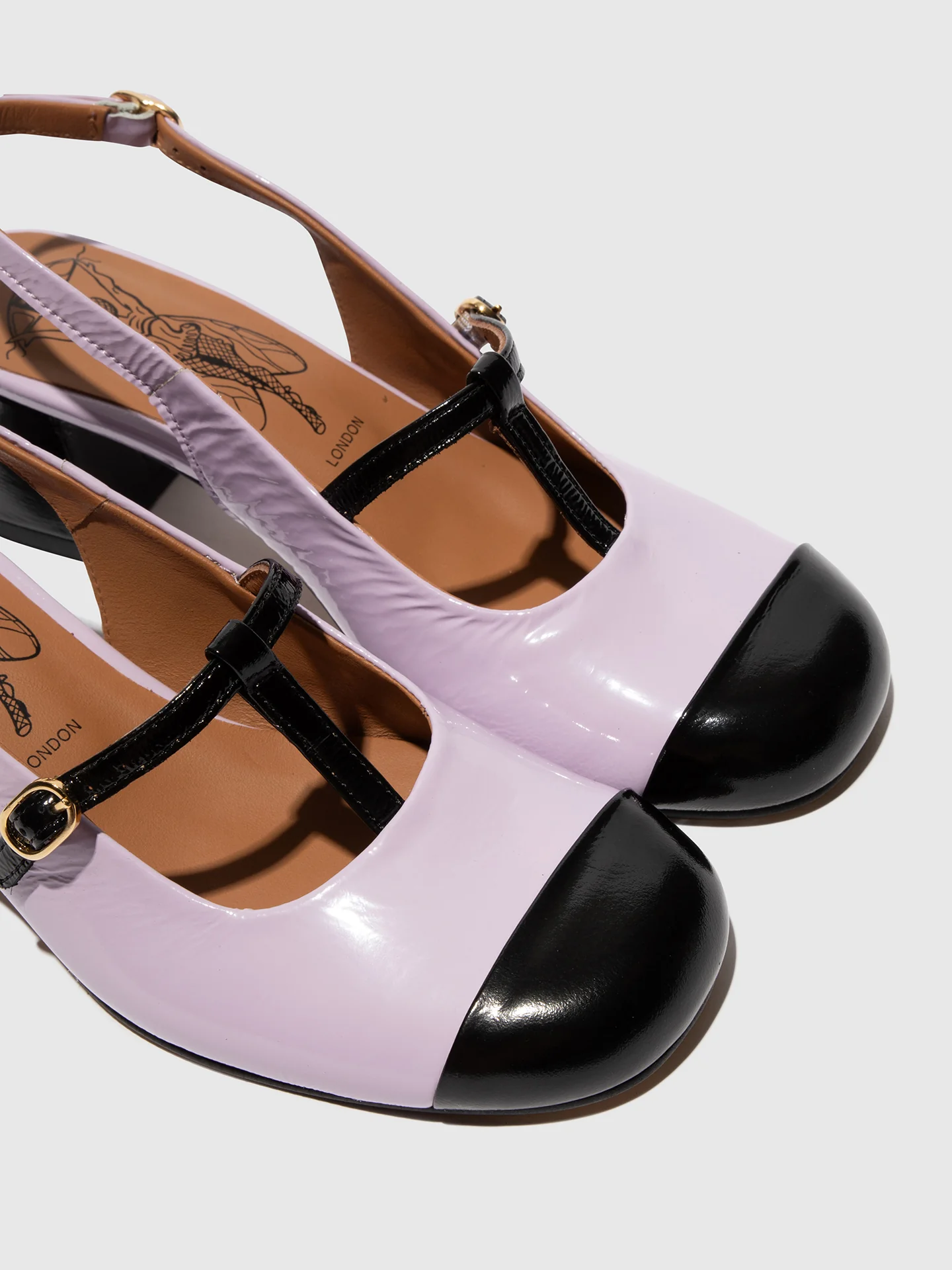 Sling-Back Sandals SOLN083FLY BLACK/VIOLET - Image 4