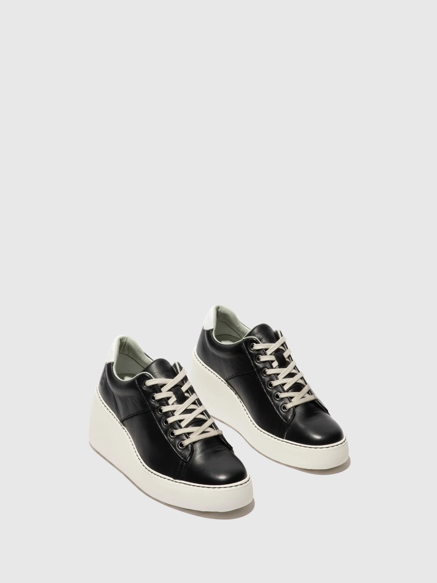 Lace-up Trainers DELF580FLY BLACK/WHITE - Image 2