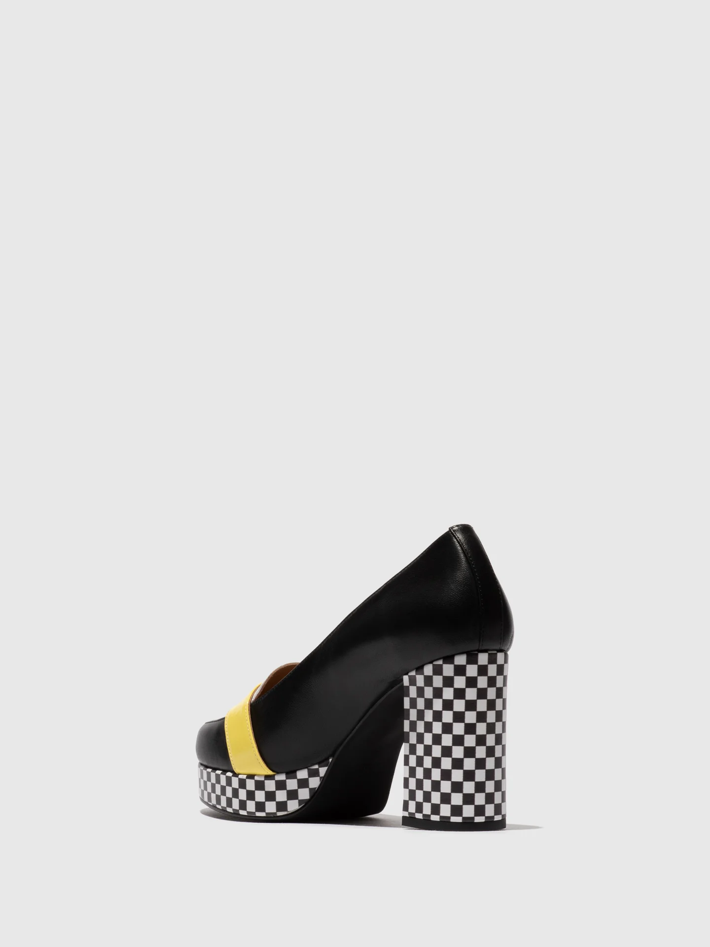 Heel Shoes ELLO242FLY BLACK/WHITE/LEMON - Image 3