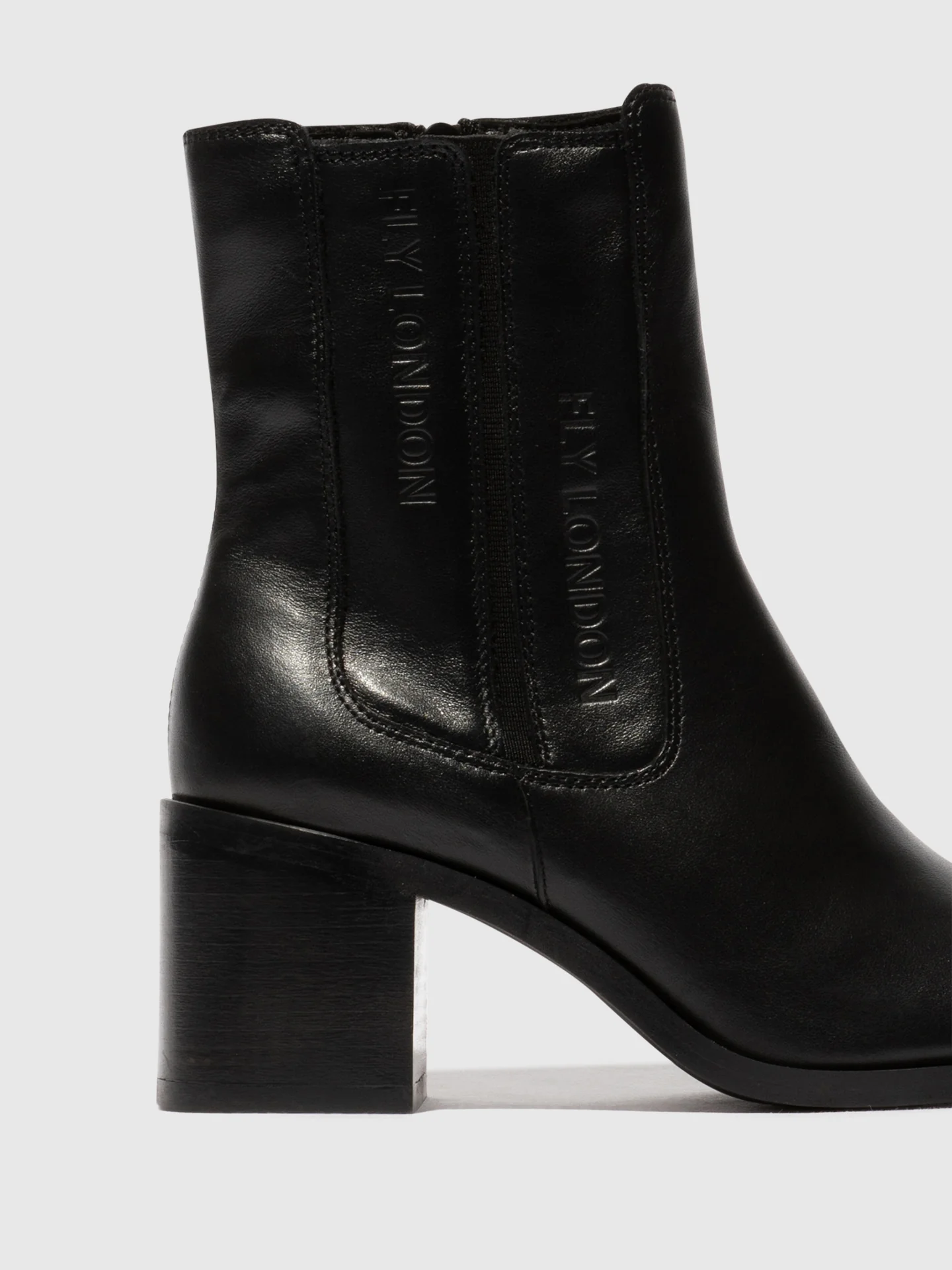 Zip Up Ankle Boots AMEL913FLY BLACK - Image 3