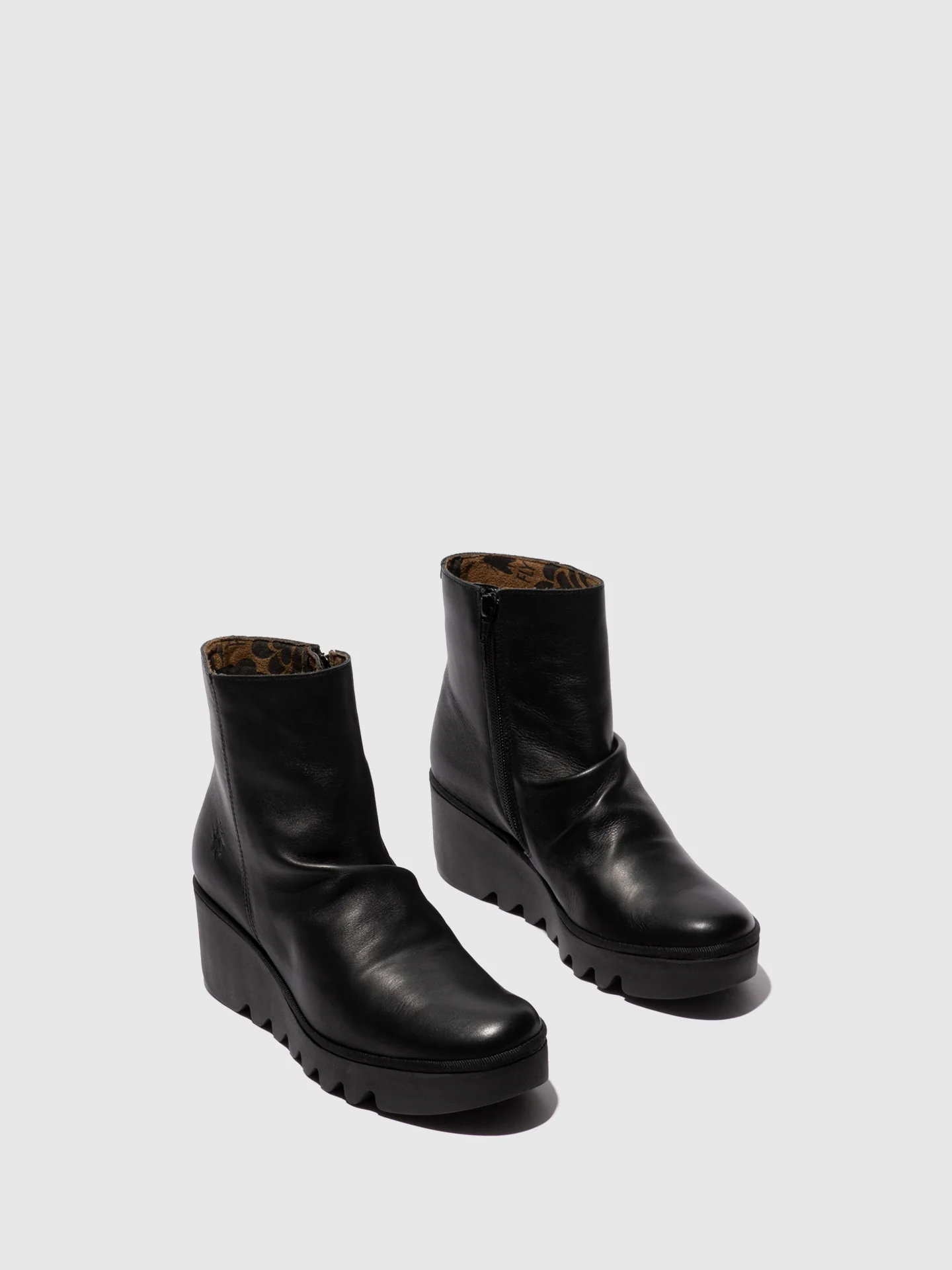 Zip Up Ankle Boots BAAN538FLY BLACK - Image 2