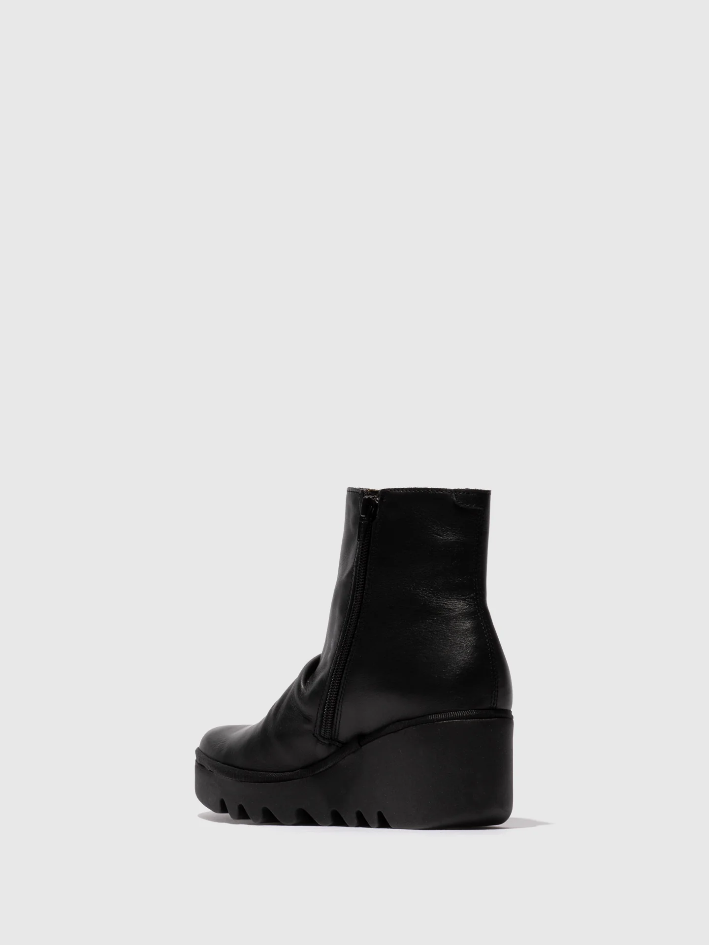 Zip Up Ankle Boots BAAN538FLY BLACK - Image 3