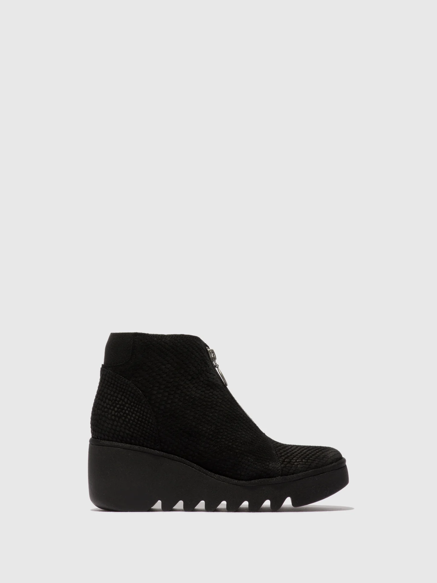 Zip Up Ankle Boots BAAZ537FLY BLACK