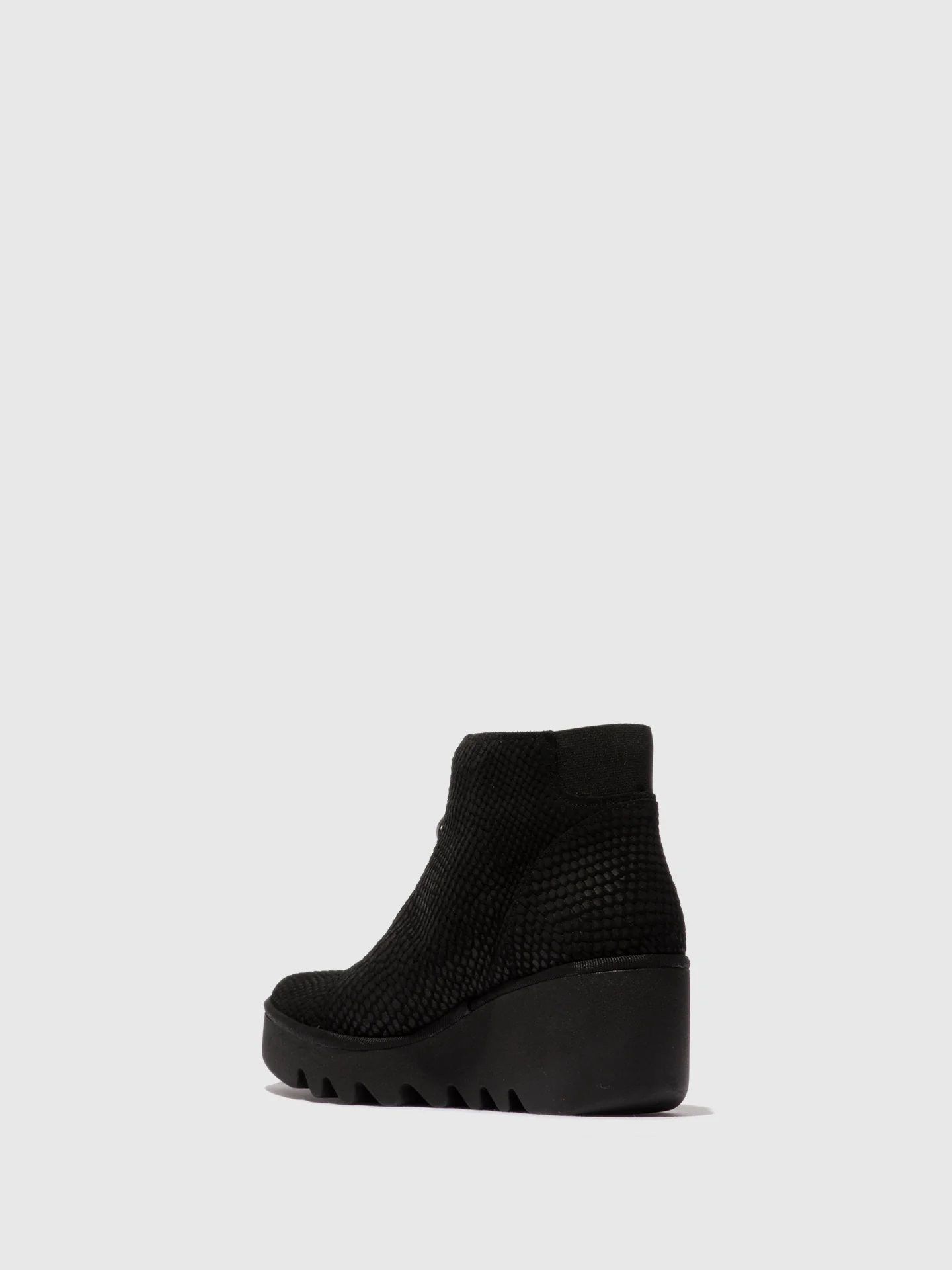Zip Up Ankle Boots BAAZ537FLY BLACK - Image 3
