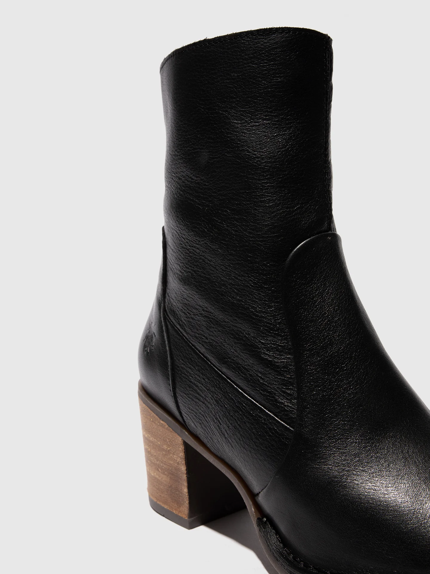 Zip Up Ankle Boots BECY097FLY BLACK - Image 4