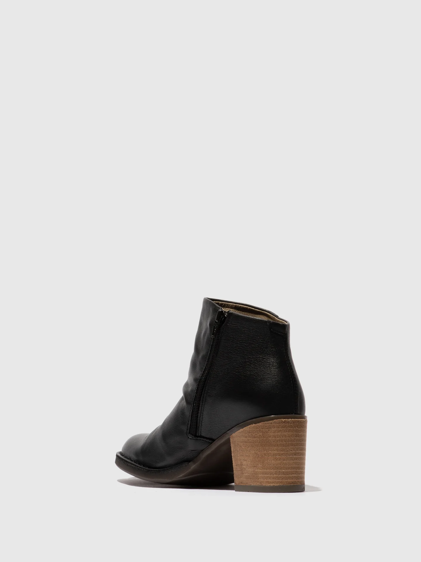 Zip Up Ankle Boots BELL061FLY BLACK - Image 3