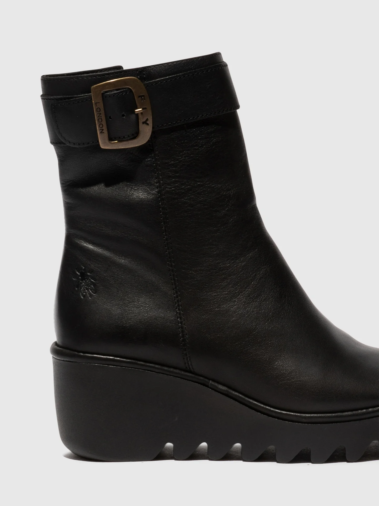 Zip Up Ankle Boots BEPP396FLY BLACK - Image 3