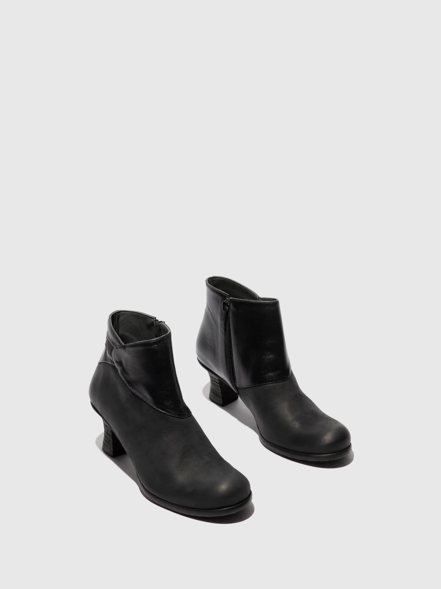 Zip Up Ankle Boots BRAL162FLY BLACK - Image 2