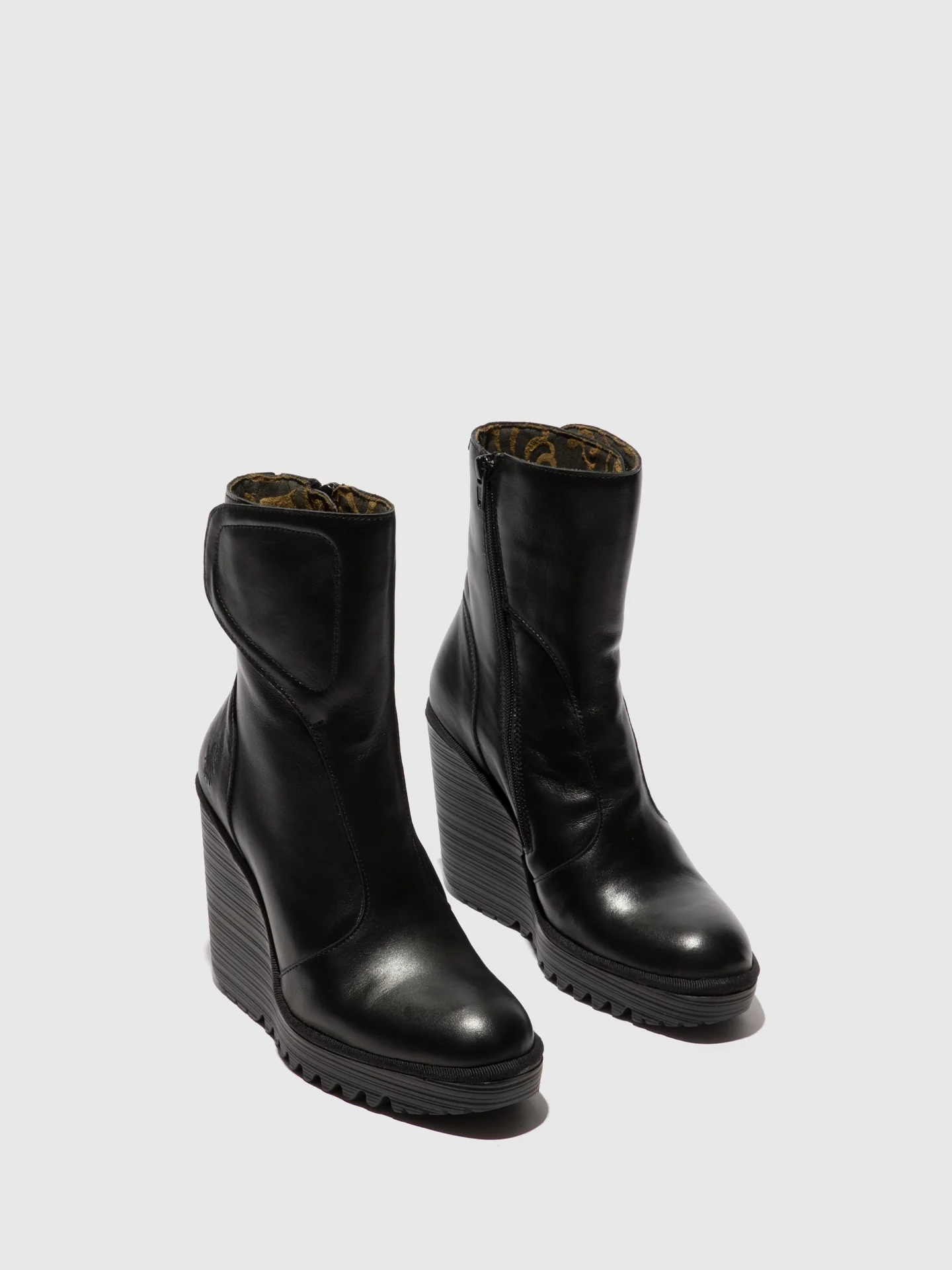 Zip Up Ankle Boots DALLY463FLY BLACK - Image 2