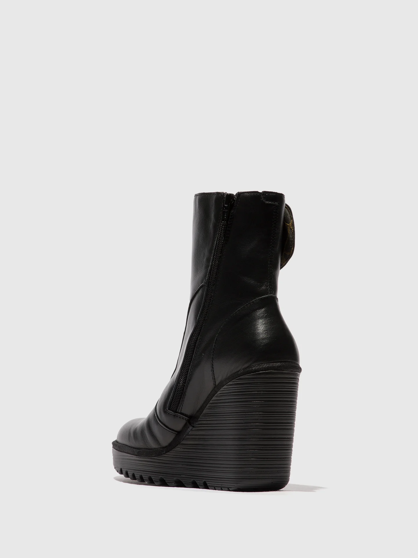 Zip Up Ankle Boots DALLY463FLY BLACK - Image 3