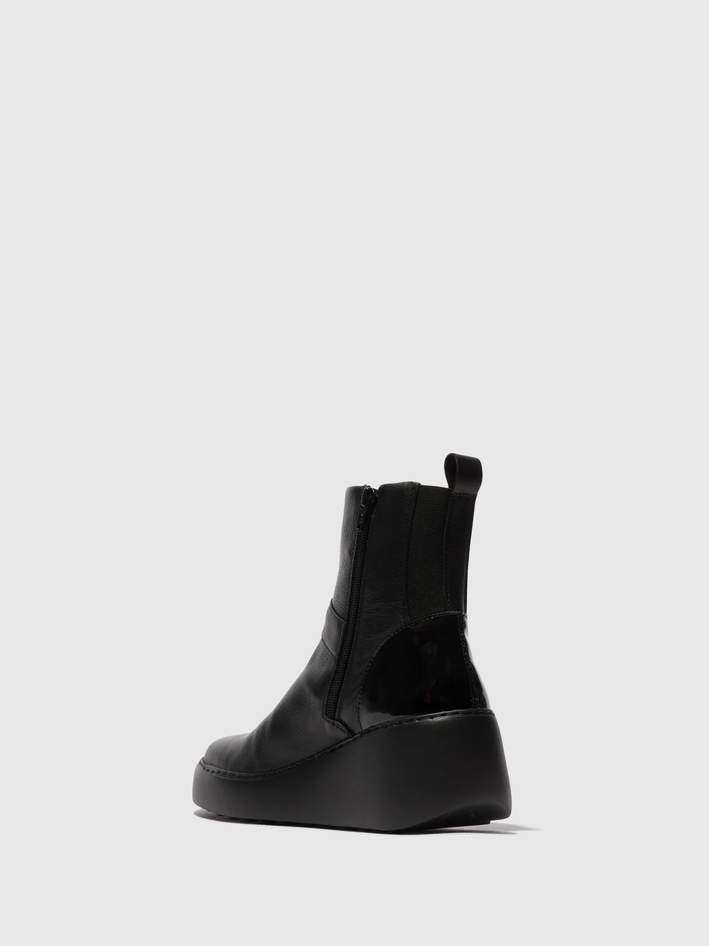 Zip Up Ankle Boots DOXE604FLY BLACK - Image 3
