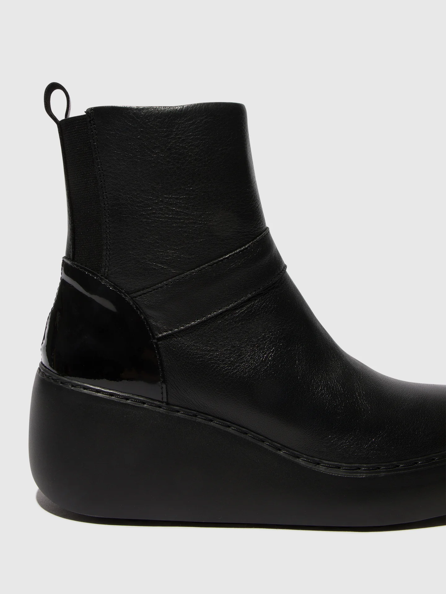 Zip Up Ankle Boots DOXE604FLY BLACK - Image 4
