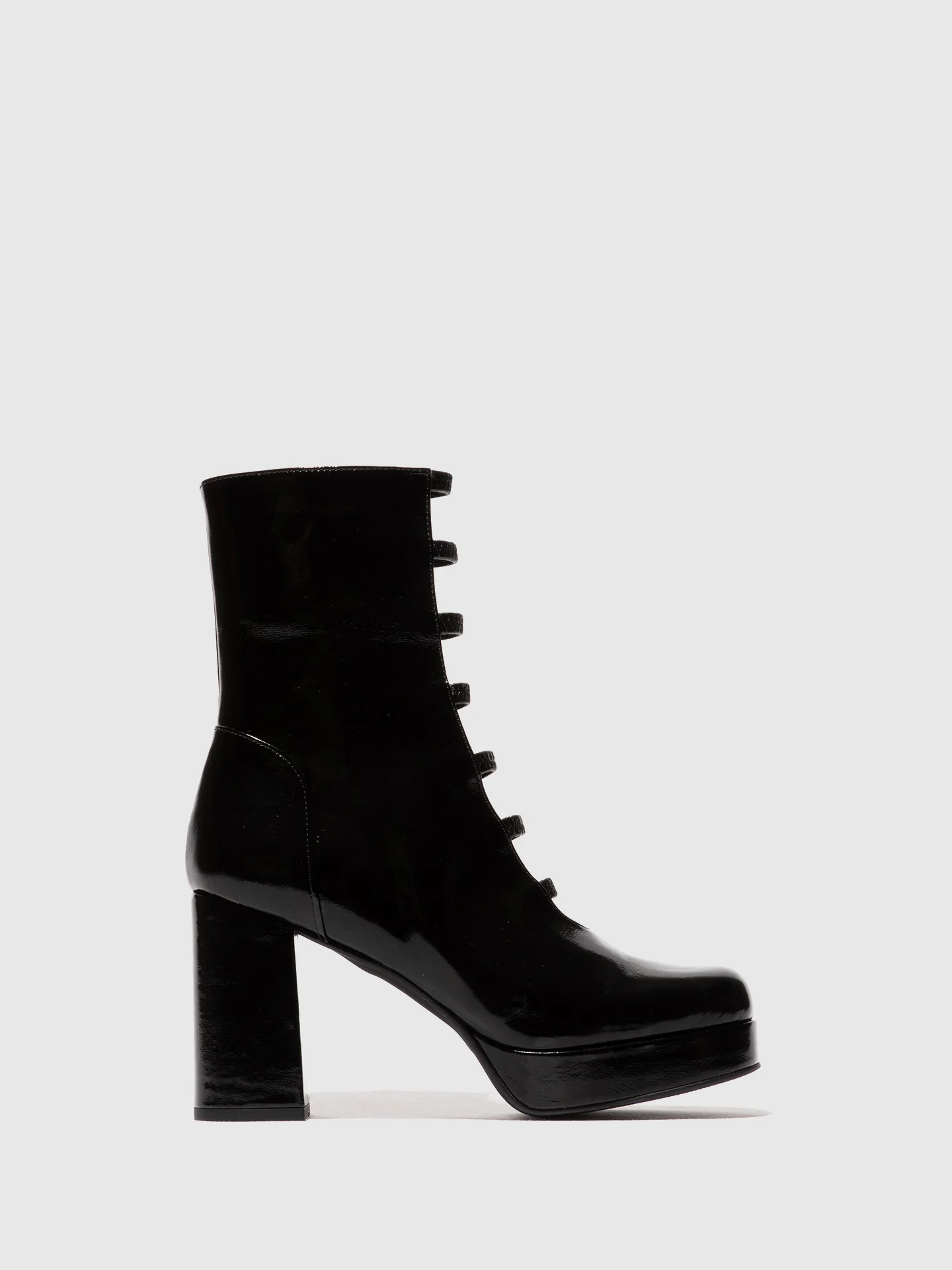 Zip Up Ankle Boots EVIK353FLY BLACK