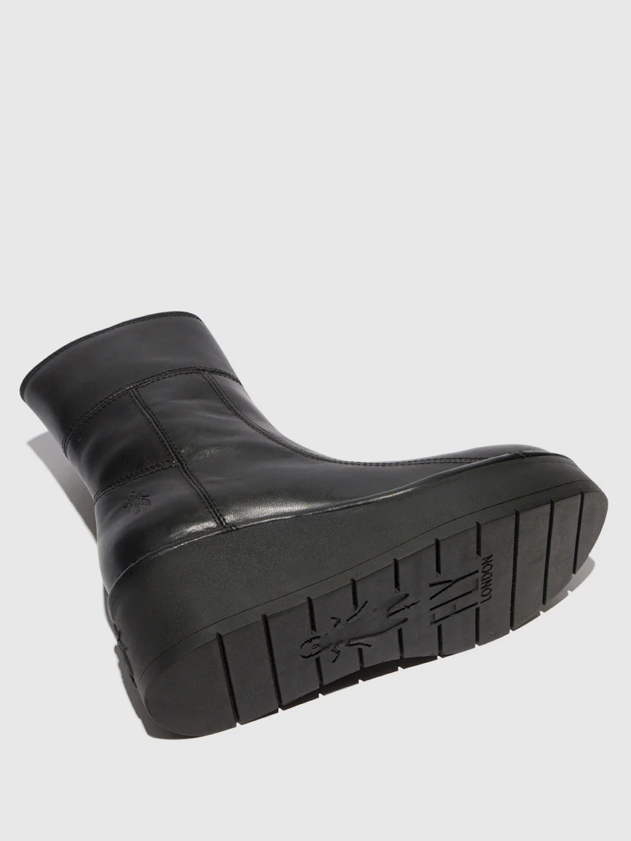 Zip Up Ankle Boots HANN248FLY BLACK - Image 4
