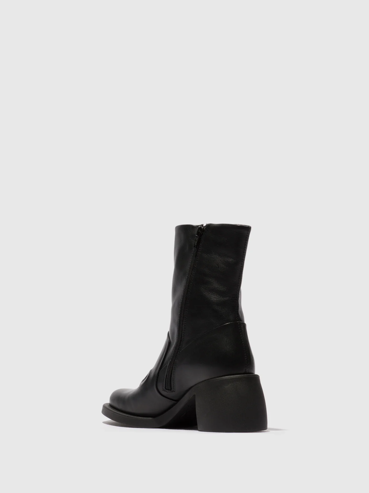 Zip Up Ankle Boots HAXI138FLY BLACK - Image 3