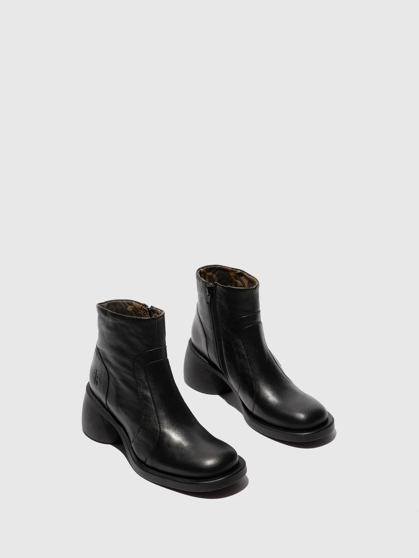 Zip Up Ankle Boots HEWI304FLY BLACK - Image 2