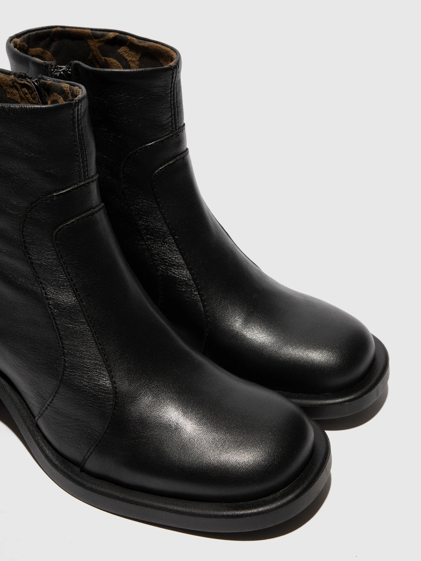 Zip Up Ankle Boots HEWI304FLY BLACK - Image 4