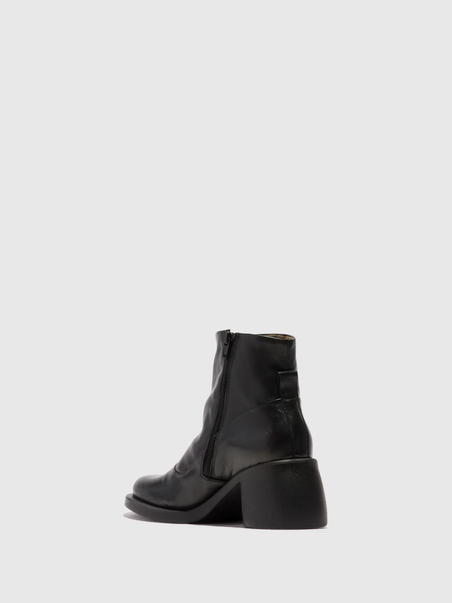 Zip Up Ankle Boots HINT003FLY BLACK - Image 3