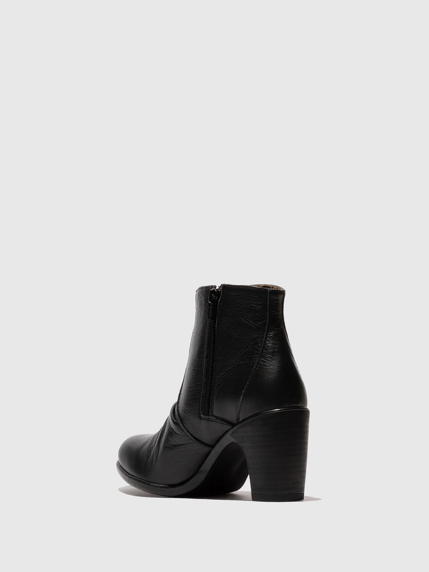 Zip Up Ankle Boots KERY330FLY VELVET BLACK - Image 3
