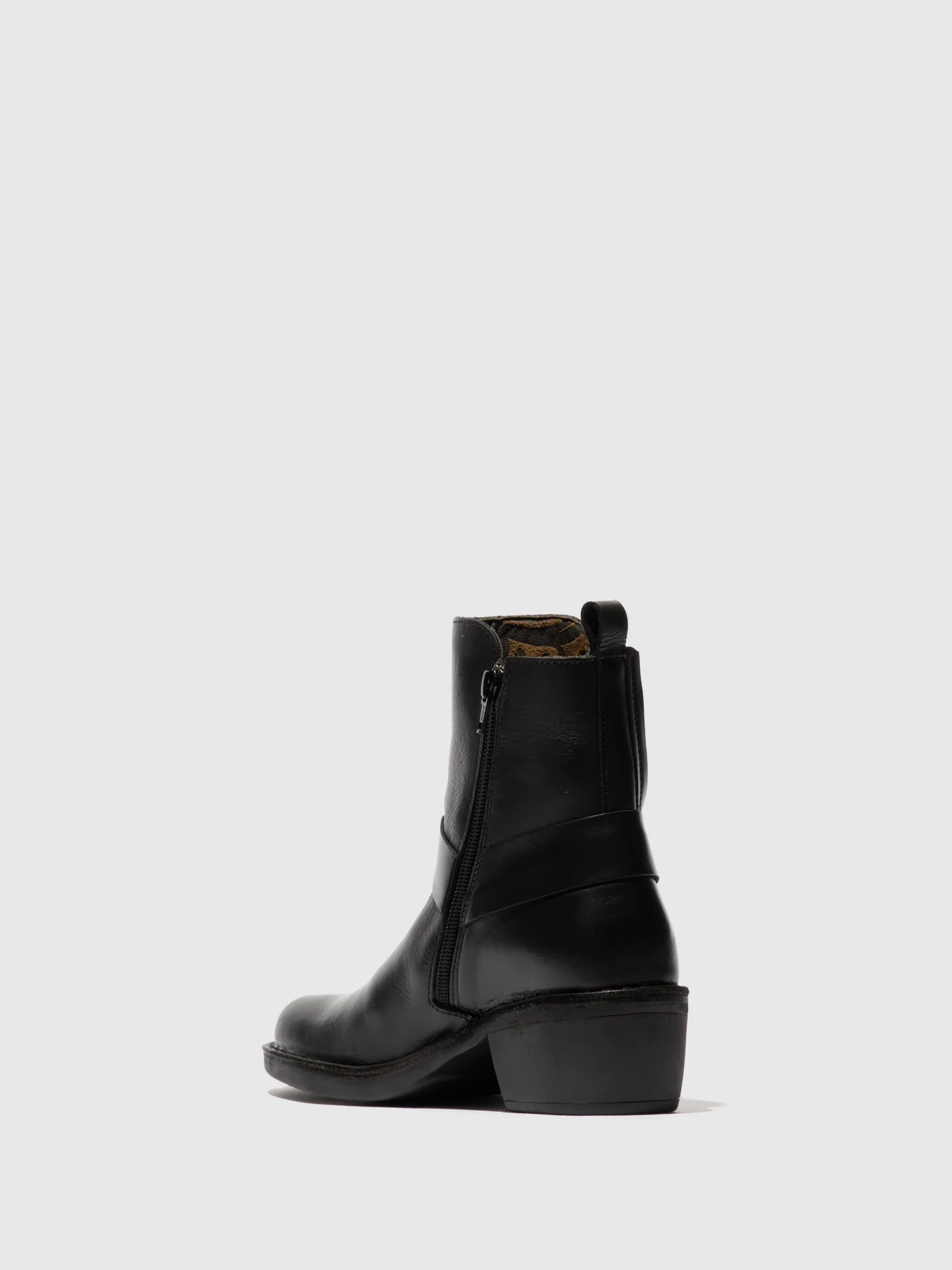 Zip Up Ankle Boots MEBI123FLY BLACK - Image 3